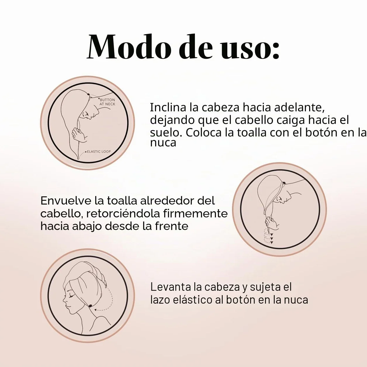 Kitsch Toalla de Microfibra para Cabello, Envoltura de Secado Rápido para Cabello Rizado