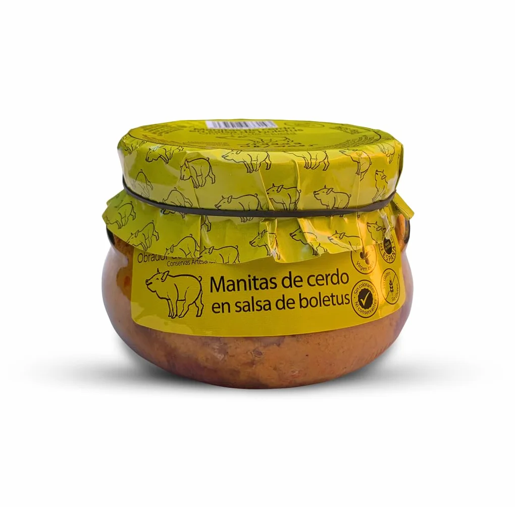 Manitas de cerdo en salsa de boletus 610grs Pack de 3 Conservas Gourmet España