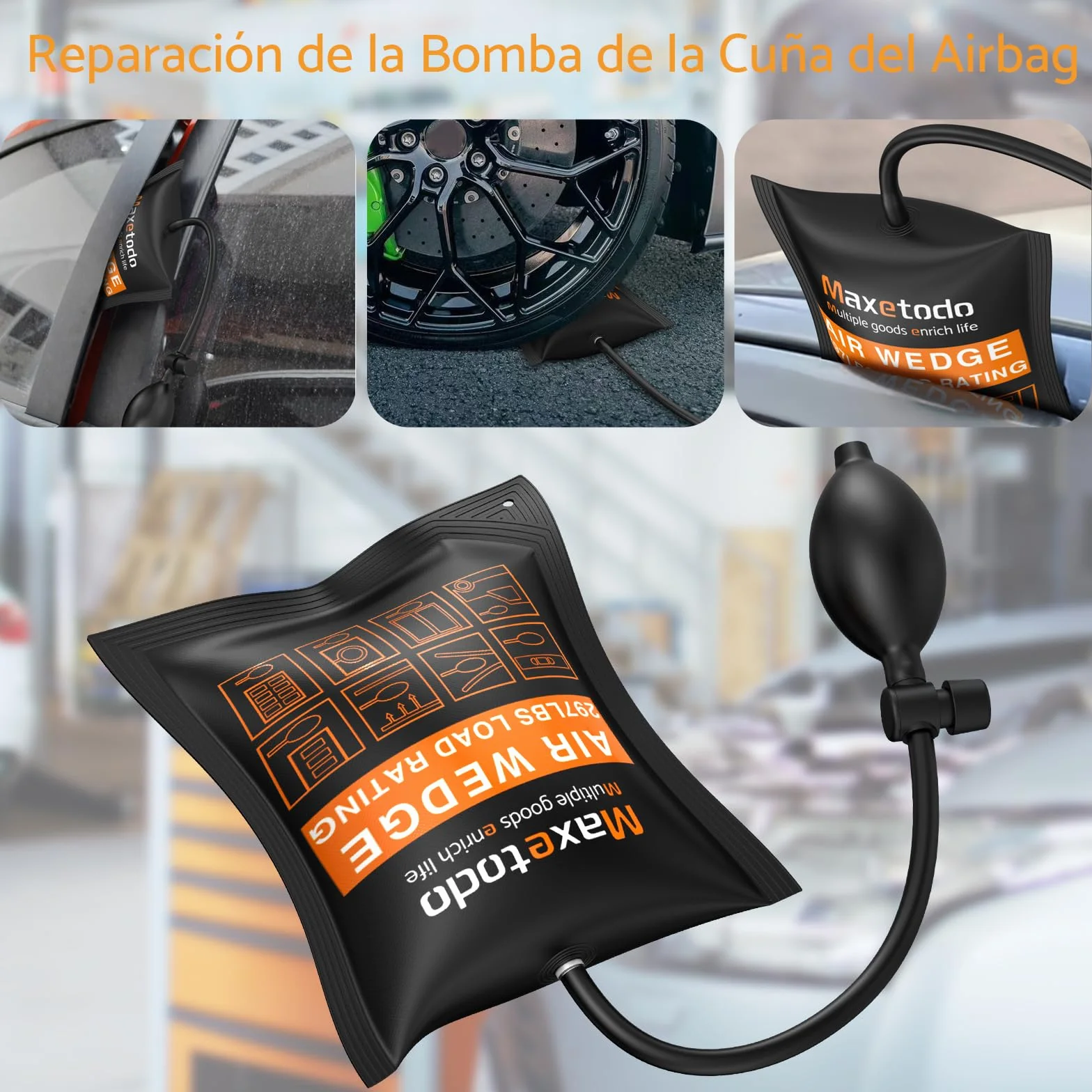 Almohadilla Inflable de elevación para Levantar Muebles Pesados de hasta 440 Libras