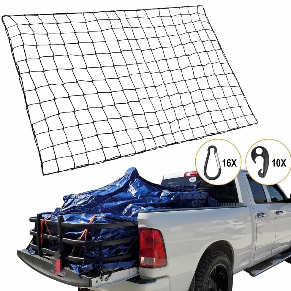 Red Maletero Coche Red De Carga Elástica para Camioneta Caja Camión SUV Baca O Portaequipajes Viaje