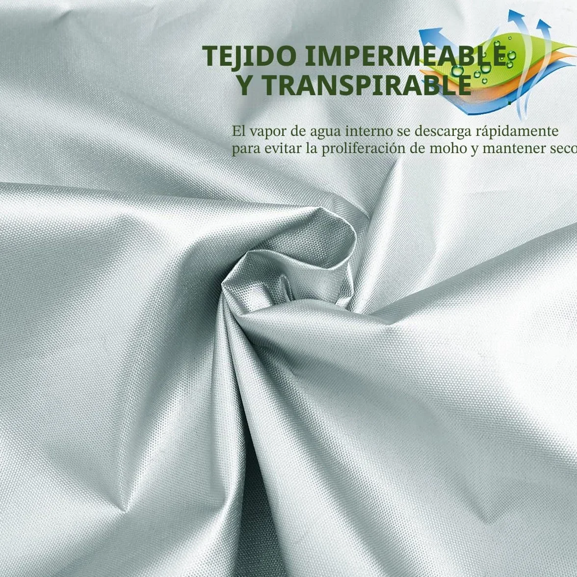 Funda de Coche Exterior Impermeable A Prueba de Polvo Nieve Protección UV para Hatchback Longitud hasta 430 cm