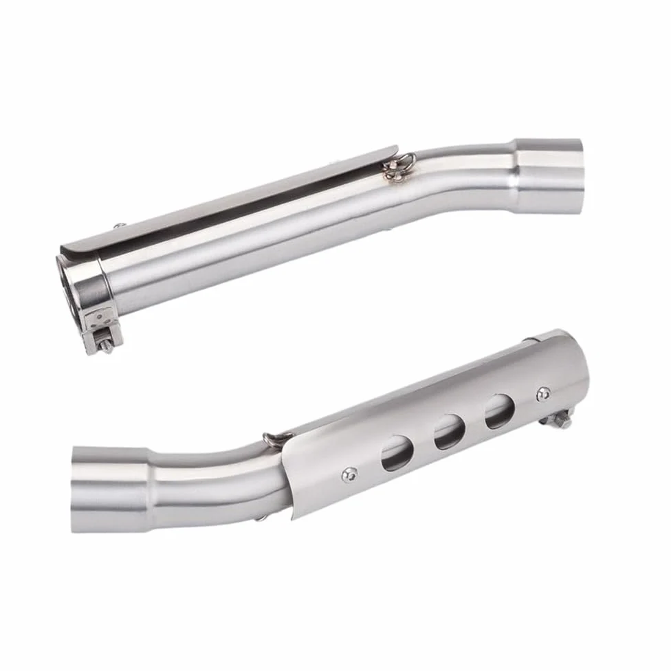 Deflectores Calor Escape Para Y&amaha Tenere 700 2019-2023 XTZ690 T7 T7 Silenciador De Escape Para Motocicleta Tubo De Conexión Medio Con Escudo Térmico De 51mm