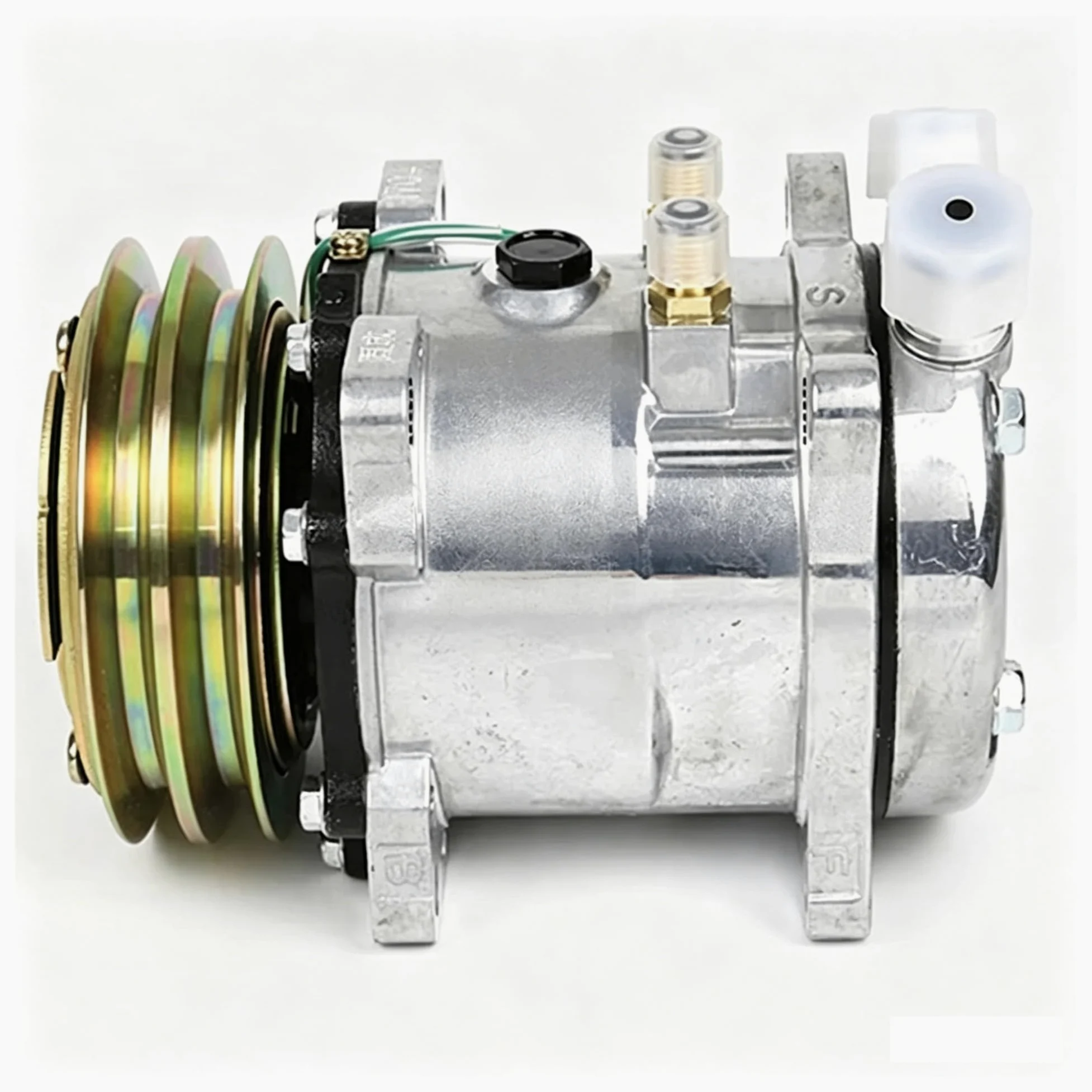 Sanden 507 5H11 SD5H11 SD507 Compresor de Aire Acondicionado automotriz, Conjunto de enfriamiento de posventa de 12 V y 24 V for múltiples Tipos de vehículos(24 V)