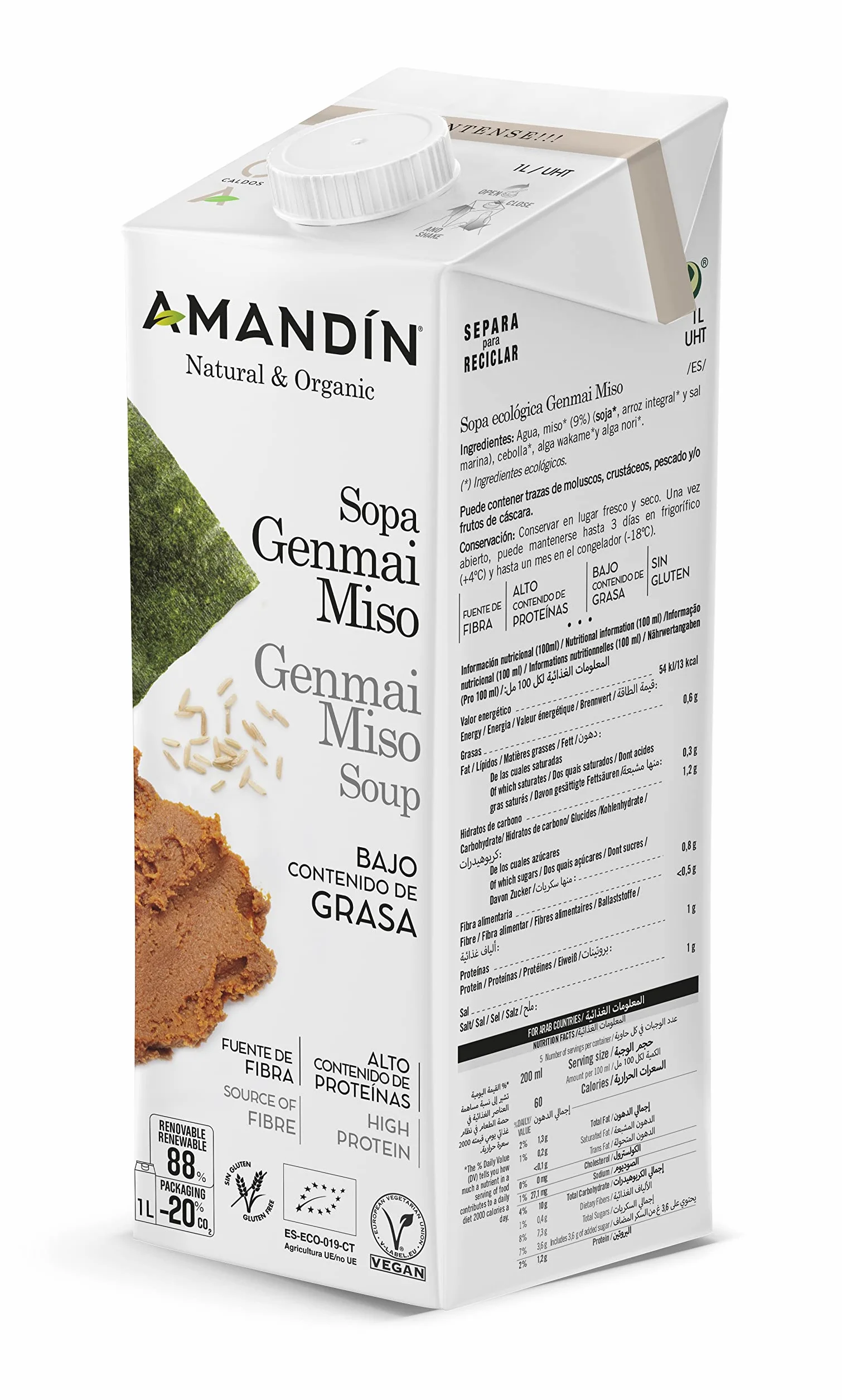 AMANDIN Caldo Miso 6 x 1000 ml