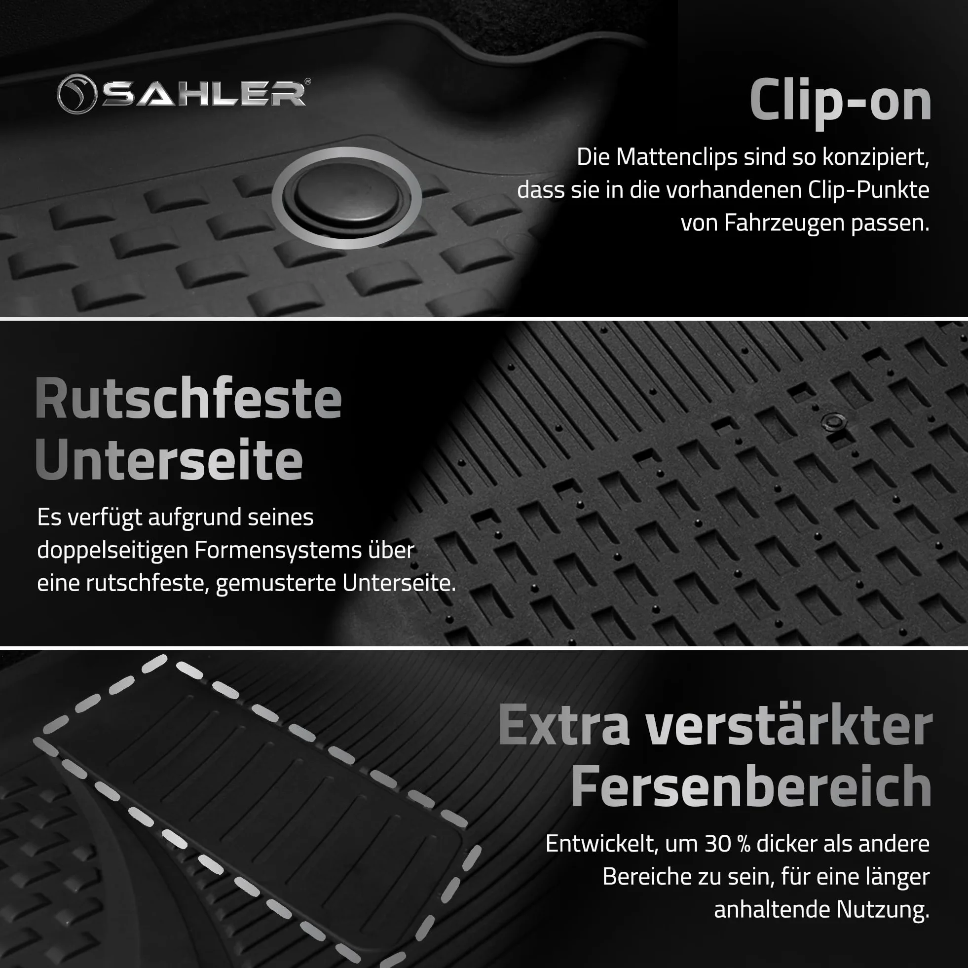 Sahler Alfombrillas de Coche compatibles con Hyundai Bayon 2021-2026 | 4.5D Premium TPE Goma Antideslizante Alfombrillas de Goma Impermeable Coche Coche Negro
