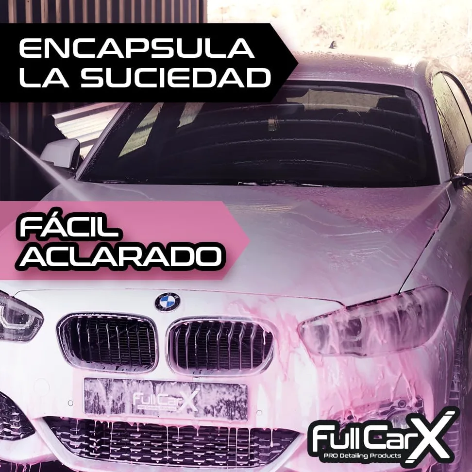 AutoFullCar - Cherry Foam Champú Cereza Garrafa 5 litros Activo Super Brillo FullCarX Agradable Aroma de Cereza