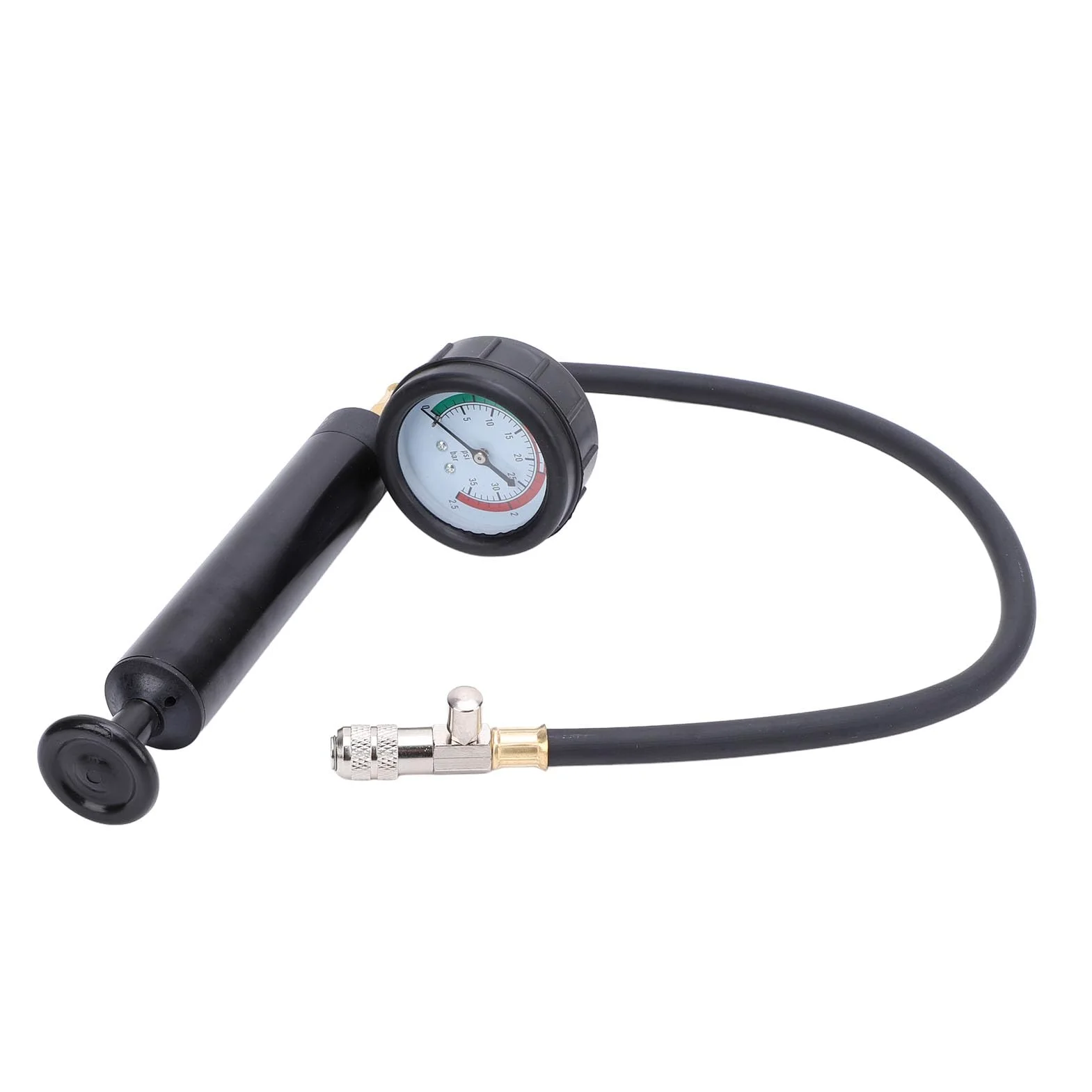 RiToEasysports Kit de Probador de Presión de Radiador, Kit de Probador de Presión de Refrigerante de Metal y ABS, 28 Piezas con Termómetro Indicador y Recambio de Vacío para Comprobación de Fugas