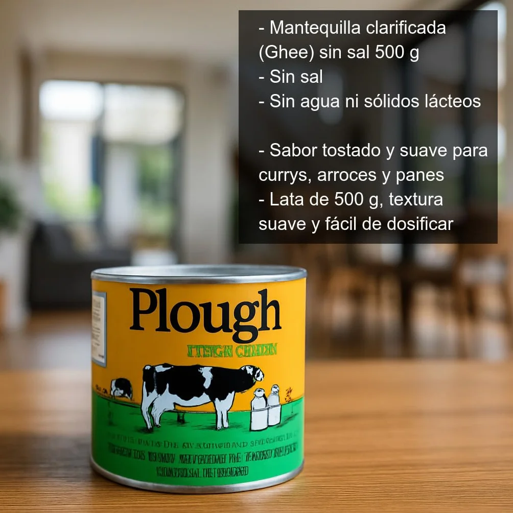 Mantequilla Clarificada Ghee 500 g sin sal en lata Grasa estable para cocinar