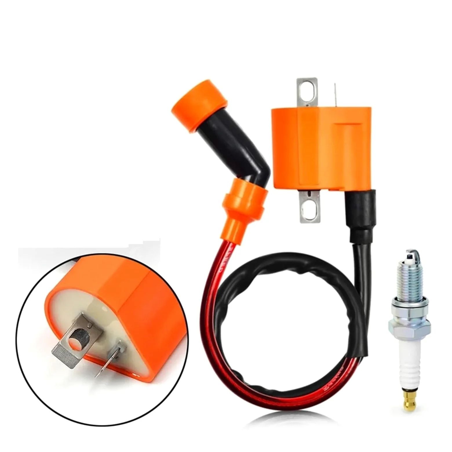 Genérico para Raptor 350 para YFM350 para Warrior para YFM350X Bobina De Encendido Y Encendedor CDI Bujía 5YT-85540-00-00 Bobina Encendido para Motocicleta
