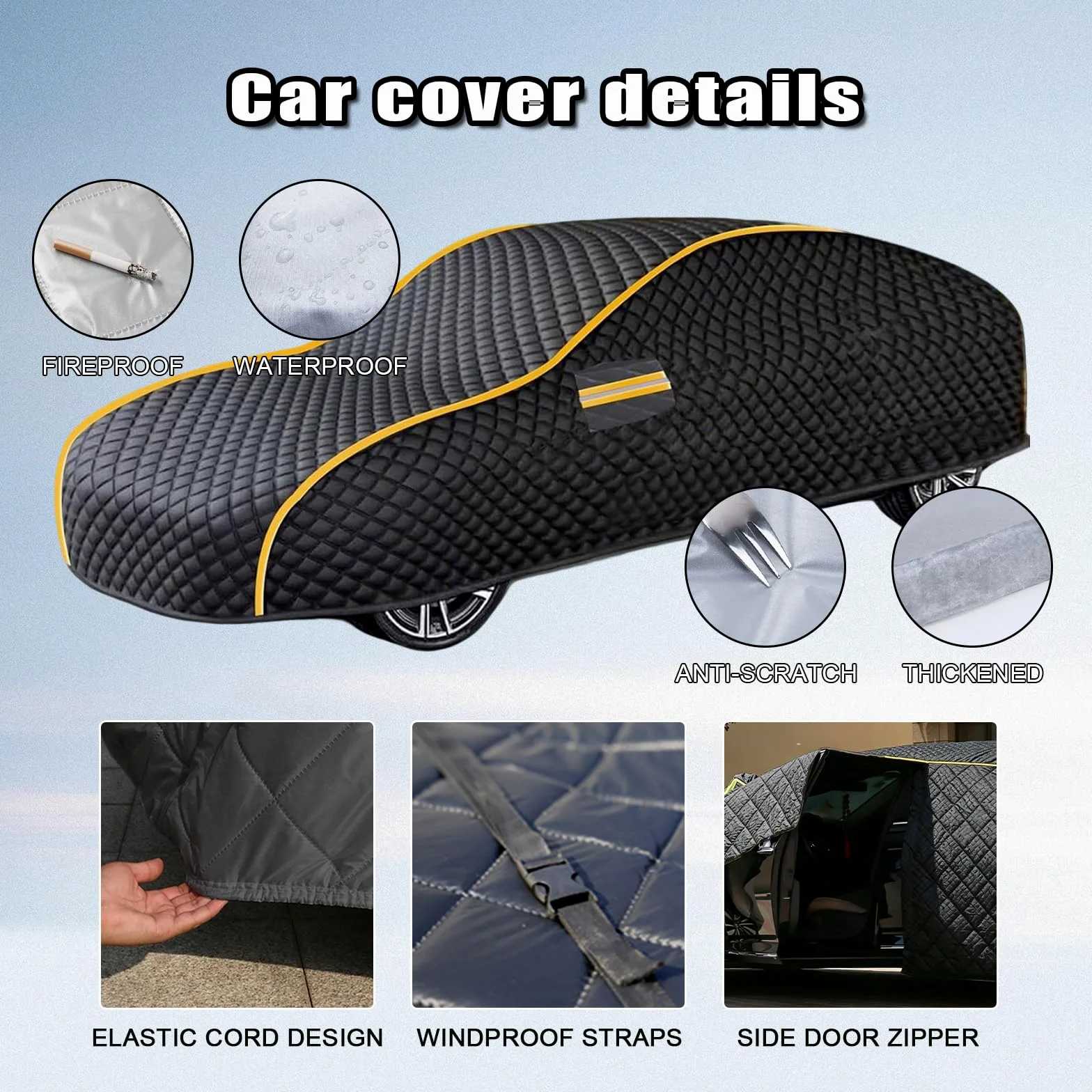 Funda Coche Antigranizo para Audi A7 (4G/4K) (2010-2024), Funda Coche Exterior Impermeable Resistente A La Nieve, A Los Rayos UV y Arañazos, Protección para Todo Tipo de Clima jt6