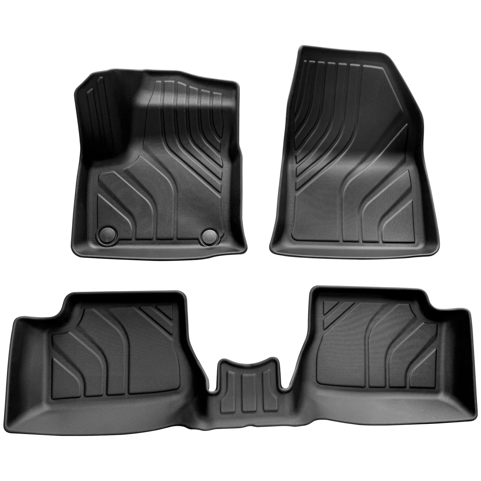 GAFAT Compatible con Opel Mokka-e EV Eléctrico 2021-2024 2025 Alfombrillas Delanteras, Mokka-e Alfombrillas Goma TPE para Todo Tipo de Clima, Originales Escaneo 3D Borde Alto 5-7 CM [No para gasolin]