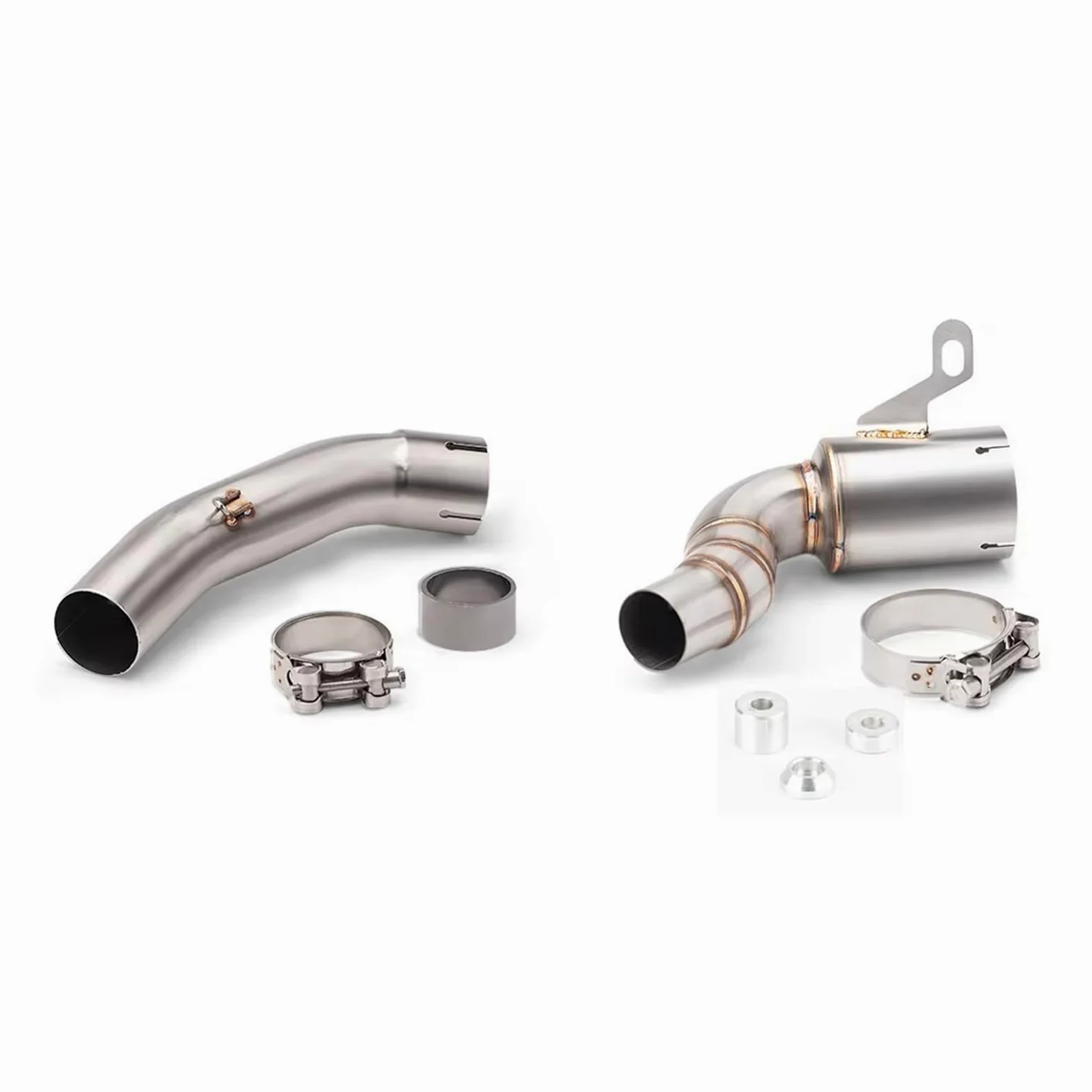 silencioso escape moto Para DUKE 125 250 390 Para Adventure Para RC390 | De escape de motocicleta silenciador modificado Moto 51mm tubo de enlace medio delantero(C)