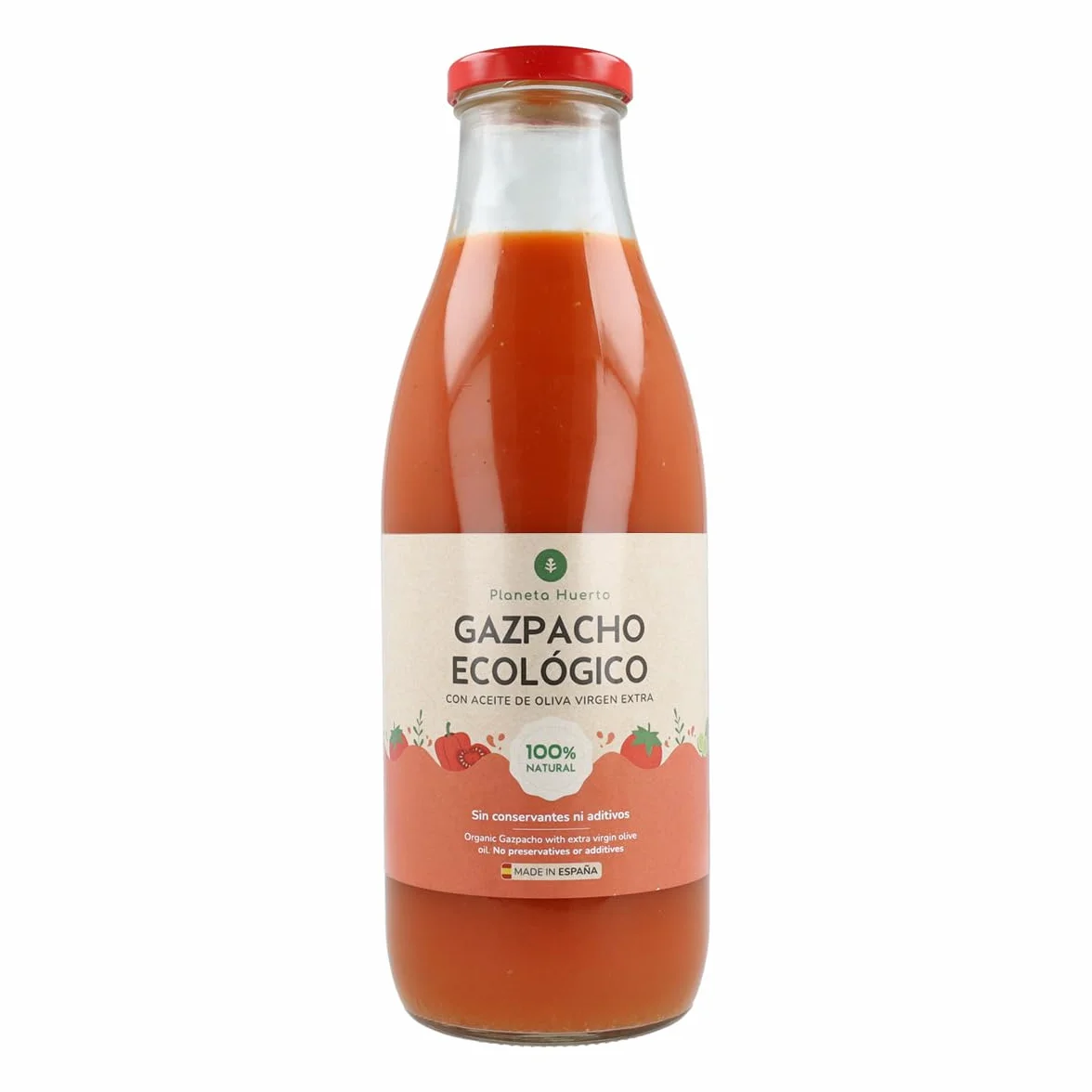 Pack 3x Gazpacho Tradicional Ecológico 1L – Gazpacho andaluz con AOVE, bajo en calorías