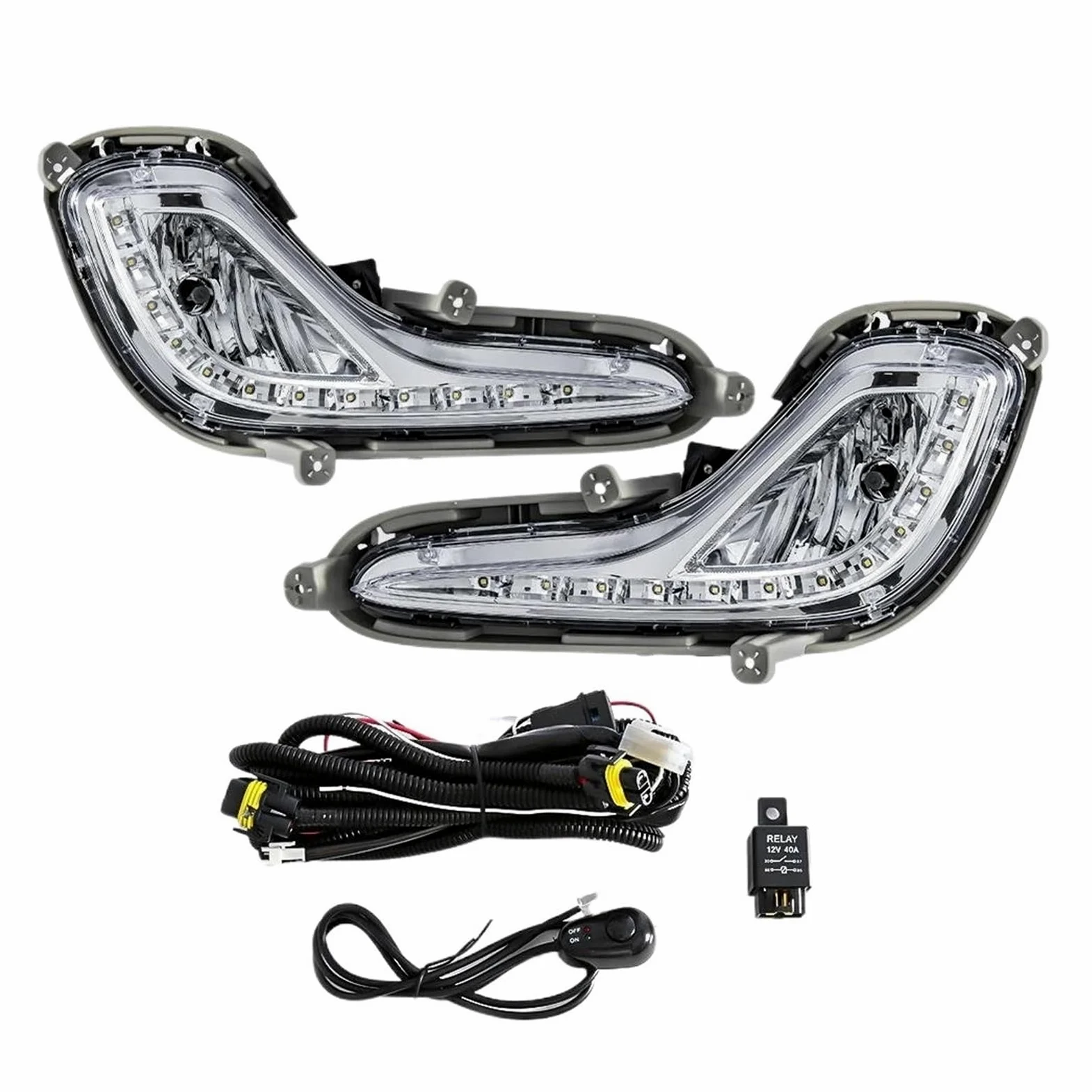 Para Hyundai Para Accent 2012, 2013, 2014, 2015, 2016 Y 2017, Luces Diurnas LED DRL, Faros Antiniebla Y Luces Diurnas.
