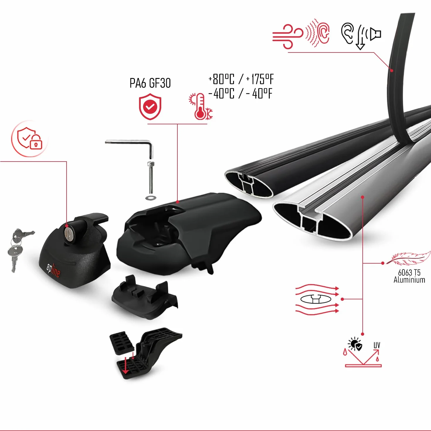 Compatible con Hyundai Inster 2025-2026 Ace-1 Barras de Techo Auto Portaequipajes Barras Transversales Negro Aluminio 2 Barras