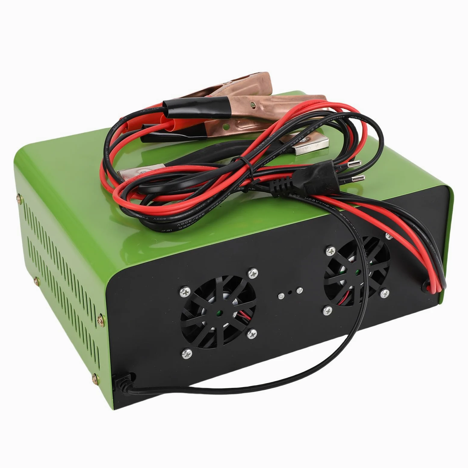 Cargador de Batería Inteligente 12V 50A 24V 30A Mantenedor y Desulfatador Completamente Automático para Baterías Marinas de Automóviles, Barcos, Vehículos Recreativos con Pantalla (Enchufe