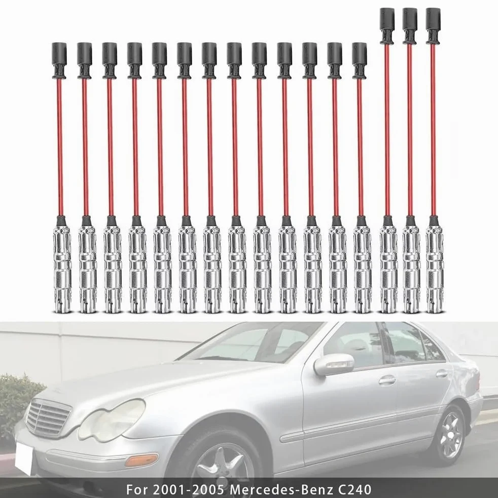 cables bujías coche 1121500218 Para Benz Para ML SLK 320 350 | Juego De Cables De Encendido De Bujía De Coche De 16 Piezas