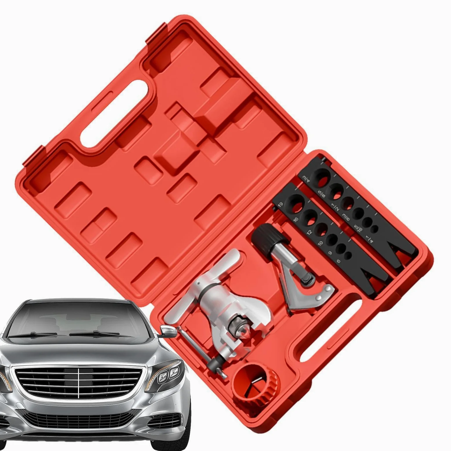 Herramienta Abocardadora Línea Freno Set De Reparación De Tubos Automóvil | Herramienta Abocardadora De Freno De Metal Camión Sedán Automotriz Hogar Industria Garaje Y Taller Exterior