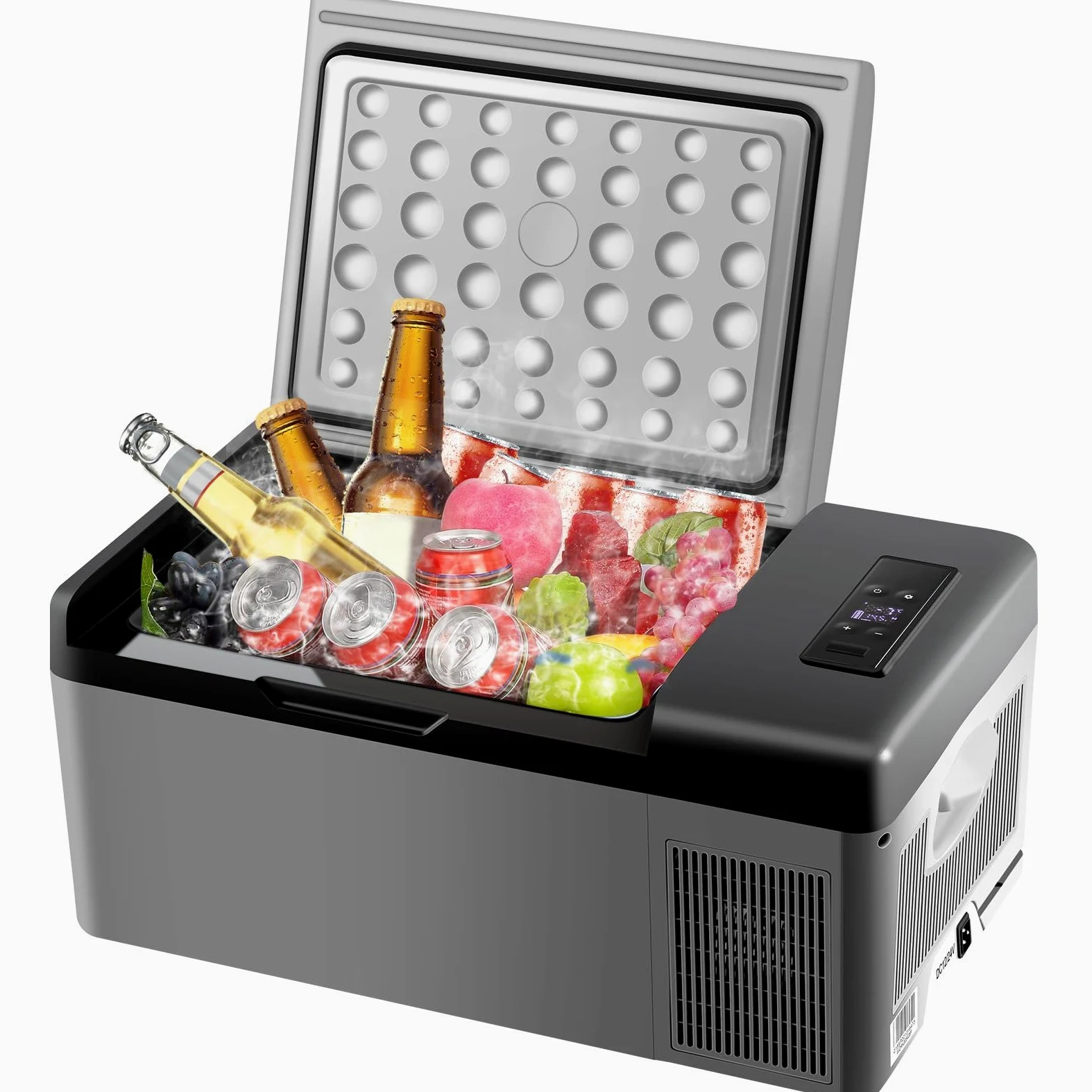 15L Mini Nevera Pequeñas Portátil Eléctrica Congelador Compresor Refrigerador de Coche 12V Rango de Temperatura - 20 ℃ - 10 ℃,Adecuado para Familias, Campamentos, Autocaravanas, etc.