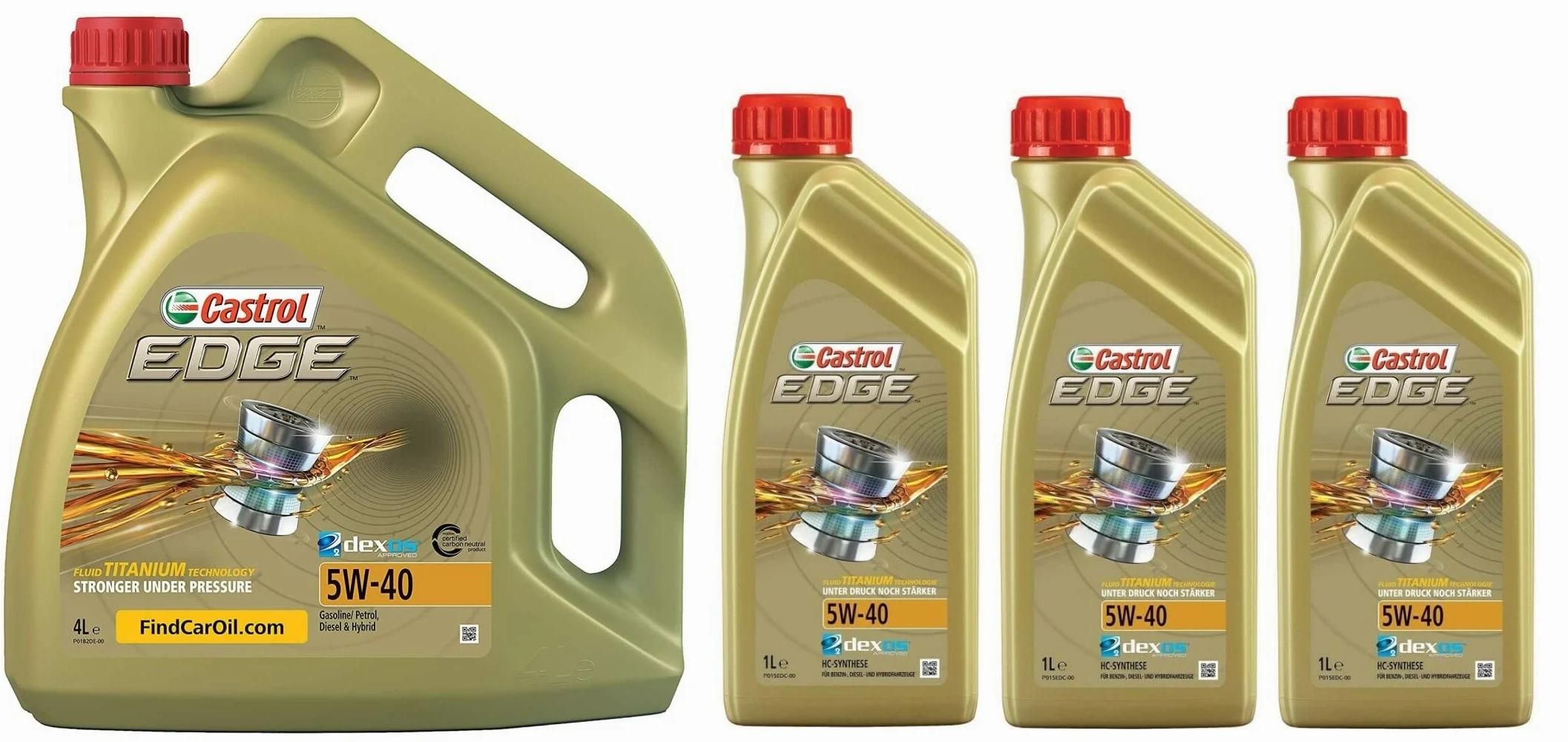 Castrol Edge Titanio 5W-40 FST Aceite sintético para Motor 5W40, 7 litros
