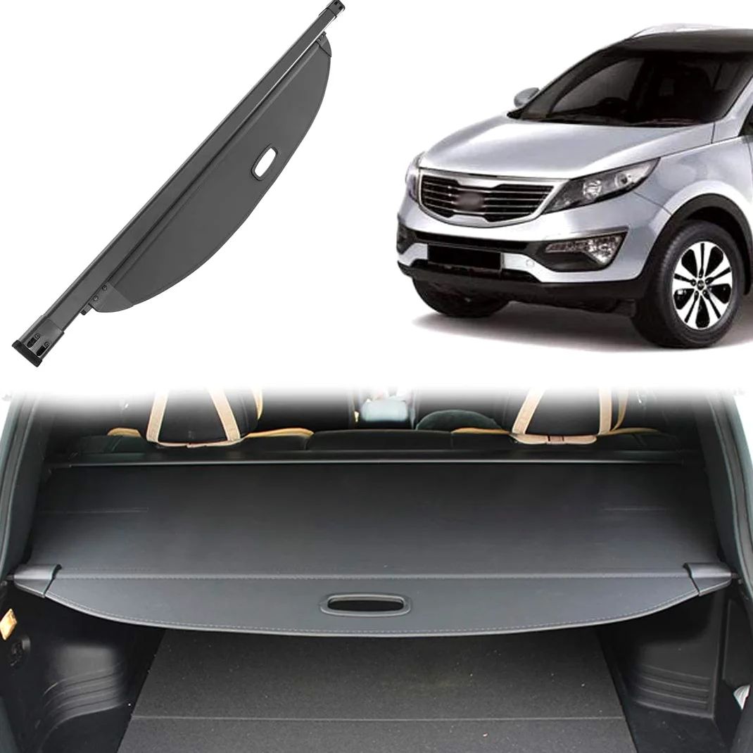 Coche Retráctil Maletero Trasero Estante Cortina para Kia Niro 2017-2023 Carga Seguridad Estante Cubierta Equipaje Privacidad Cargo Partición Cubierta