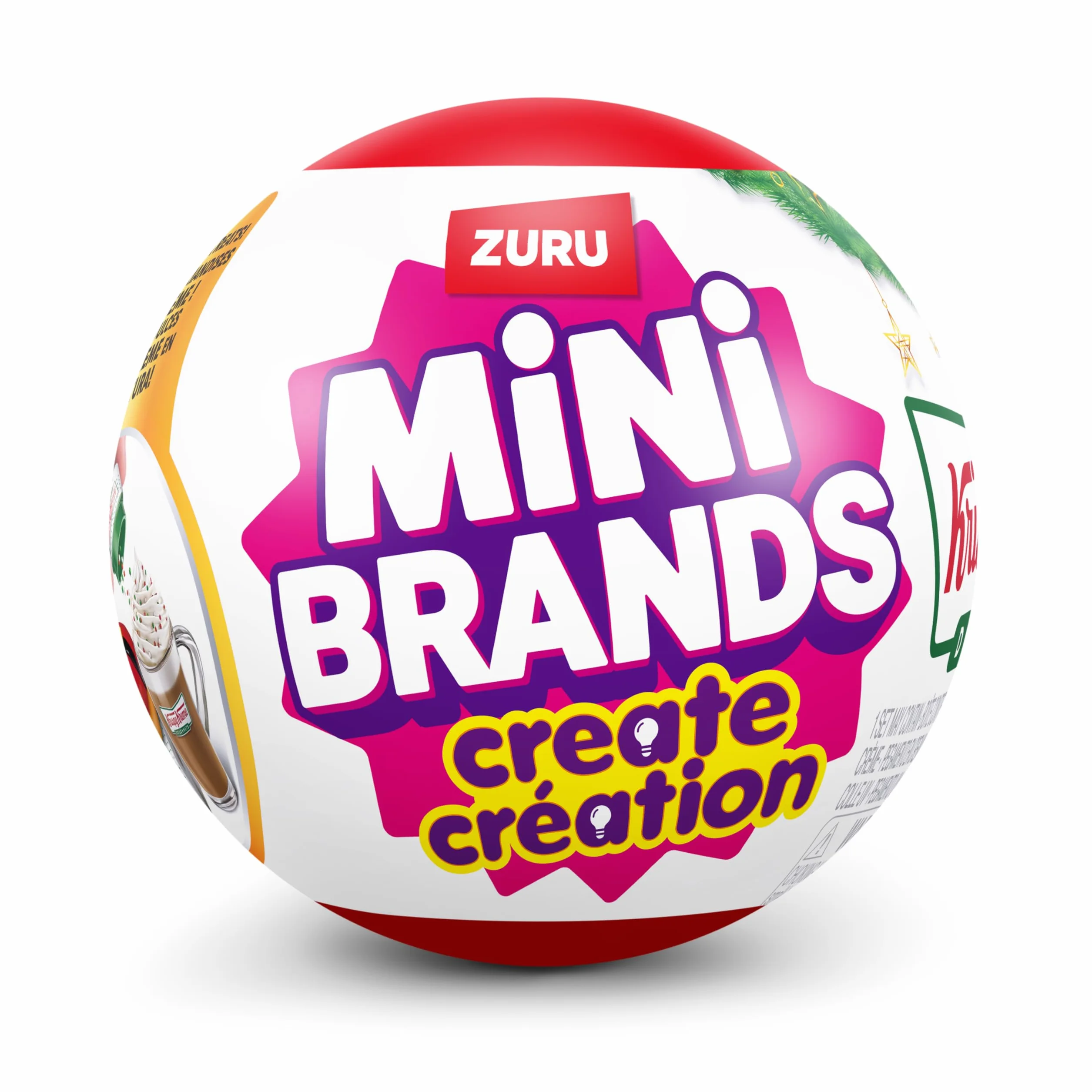ZURU Mini Brands Cápsula Create Krispy Kreme Holiday Serie 1, Minis Coleccionables Paquete Misterioso DIY