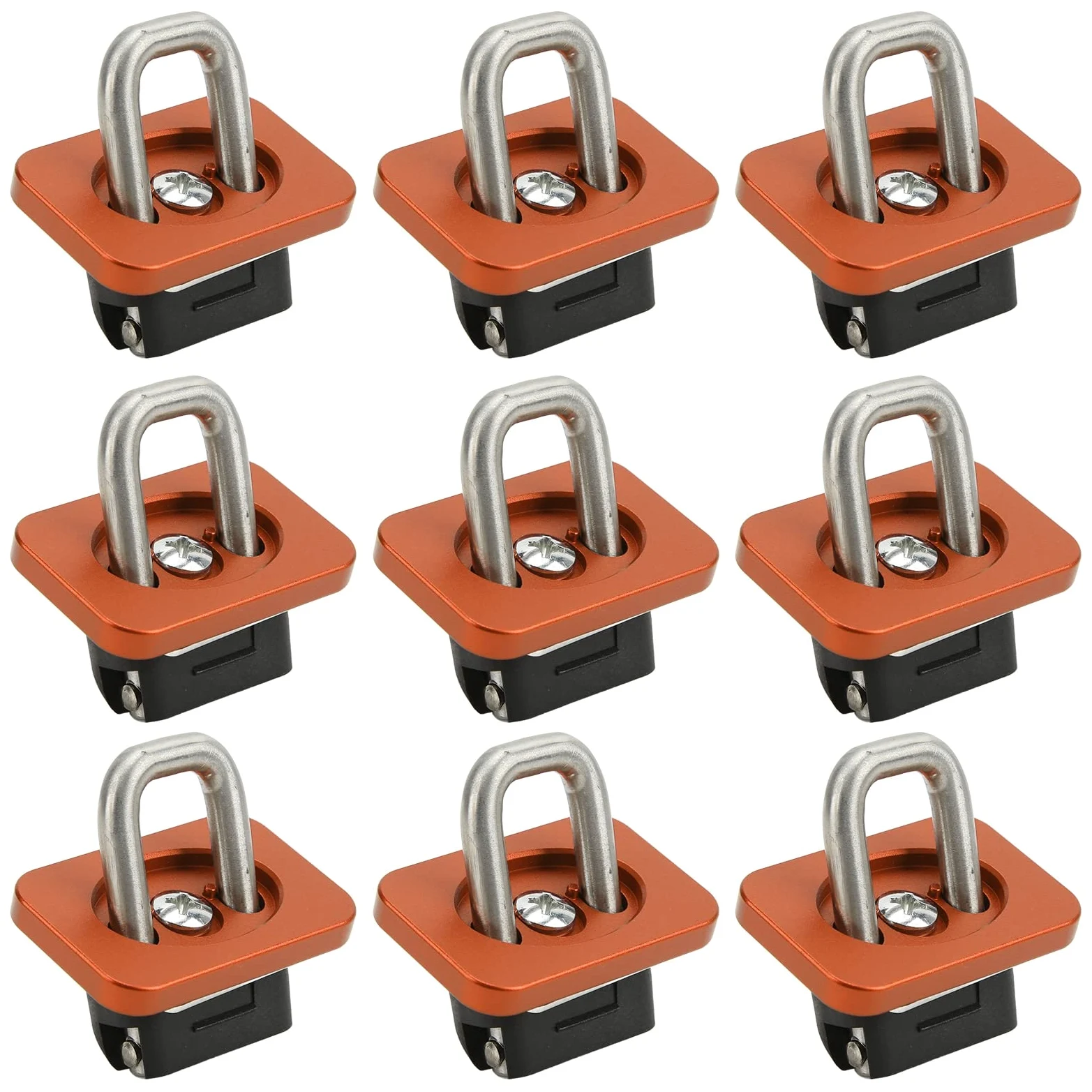 Cocoarm Anclajes de Amarre para Cama de Camión, Anclaje de Bolsillo de Estaca de Acero Inoxidable, 9 Piezas de Carga de 1000 Libras para Control de Carga de Camioneta para Silverado Sierra Colorado