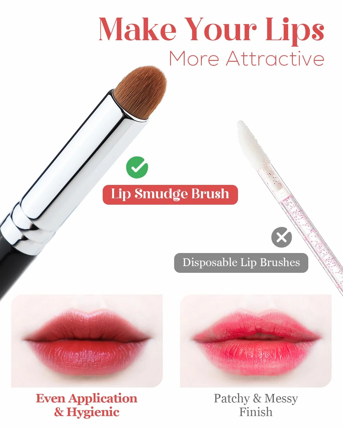 EIGSHOW Pincel para labios redondo difuminador corrector L307