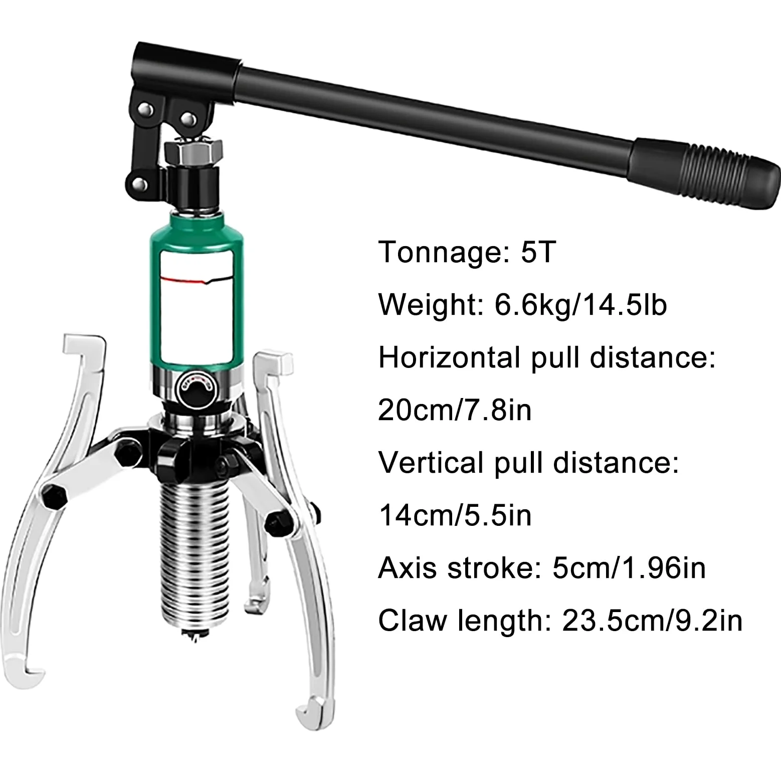Kit extractor de rodamientos, herramienta hidráulica universal con bomba gruesa, 2/3 mandíbulas intercambiables para engranajes, rodamientos, poleas - Equipo mecánico esencial