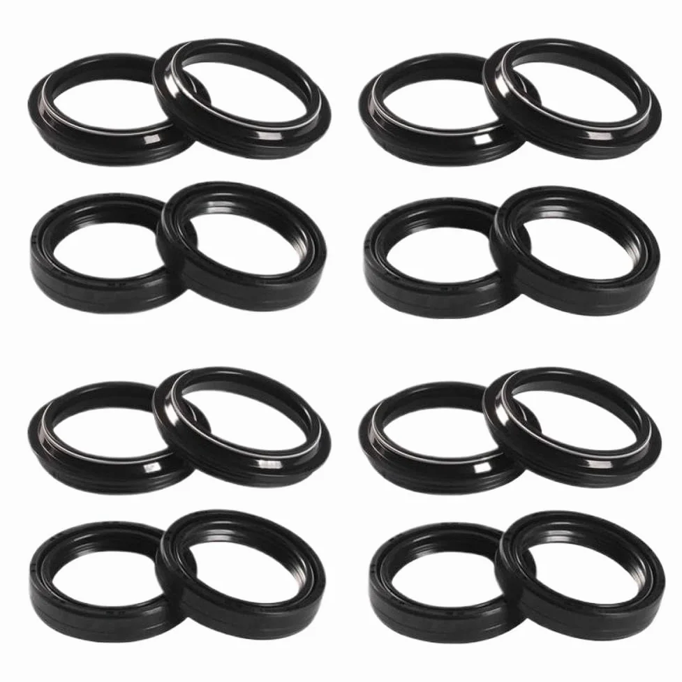 Retenedor de barra de sello de aceite del eje del amortiguador de horquilla de choque delantero compatible con XL1000 Varadero 1999-2009 XL 1000(8pc Seal 8pc Cover)