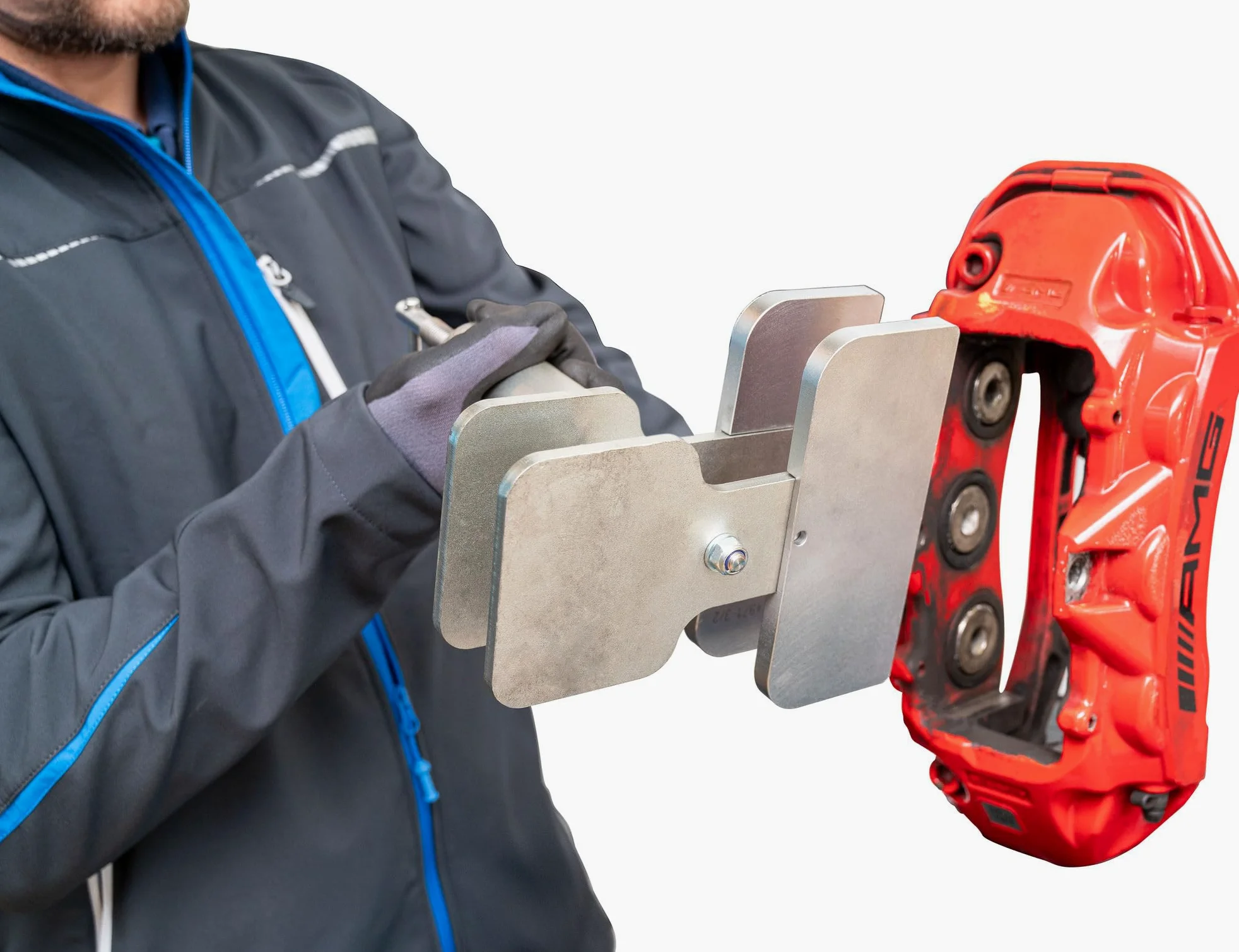 HAZET 4971-3/2 Adaptador herramienta reposición pistón pinza de frenos | 1638 g, accionamiento 640240 servicio de frenos, restablecimiento sin daños de pinzas de 6 pistones, superficie: galvanizada