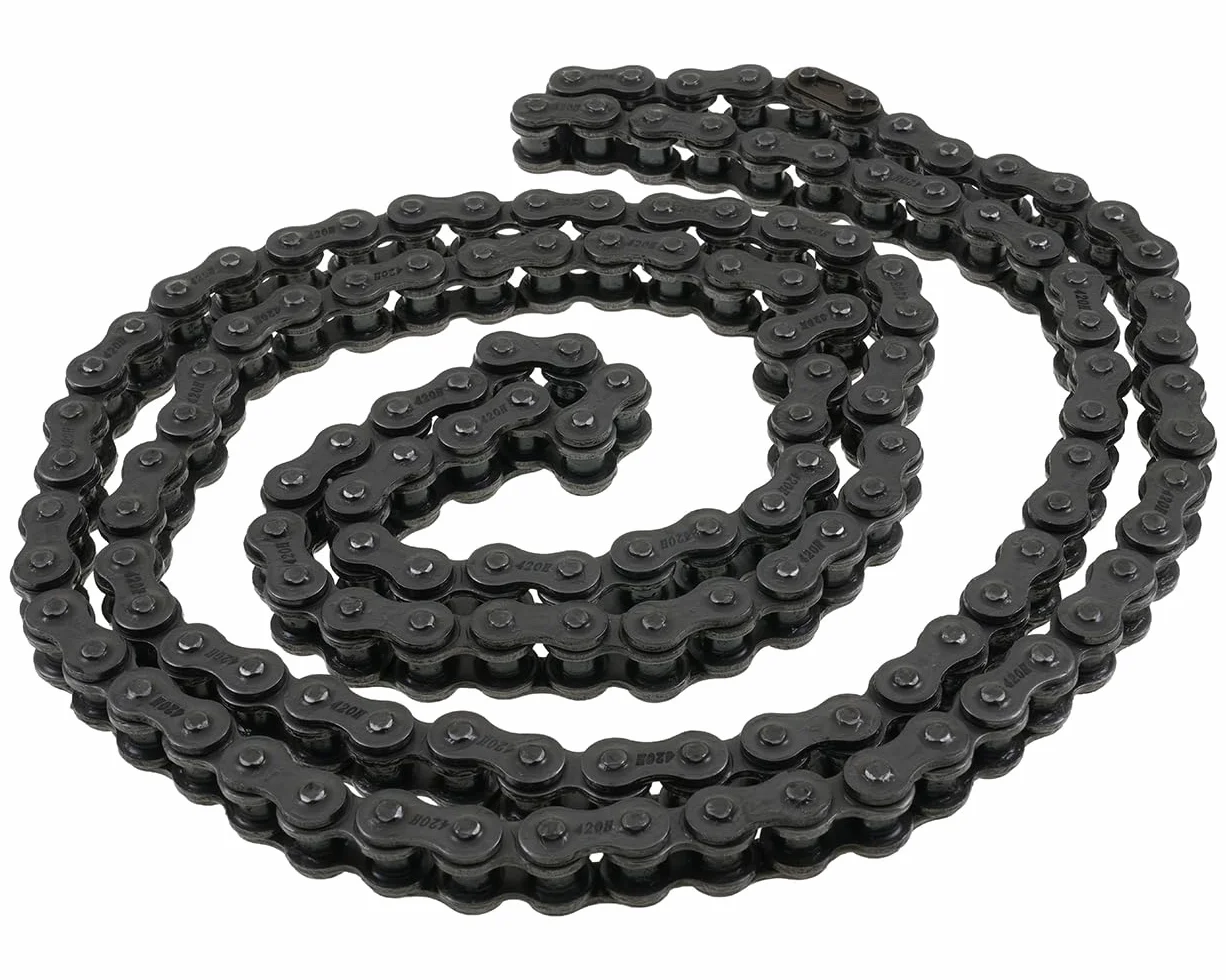 Cadena transmisión reforzada 420x140 compatible con Kreidler, Zündapp, Simson S50 S51 S70, Schwalbe KR51/1 KR51/2, Star, Sperber, Habicht, SR50 SR80, KSR Moto TR50, Tigger