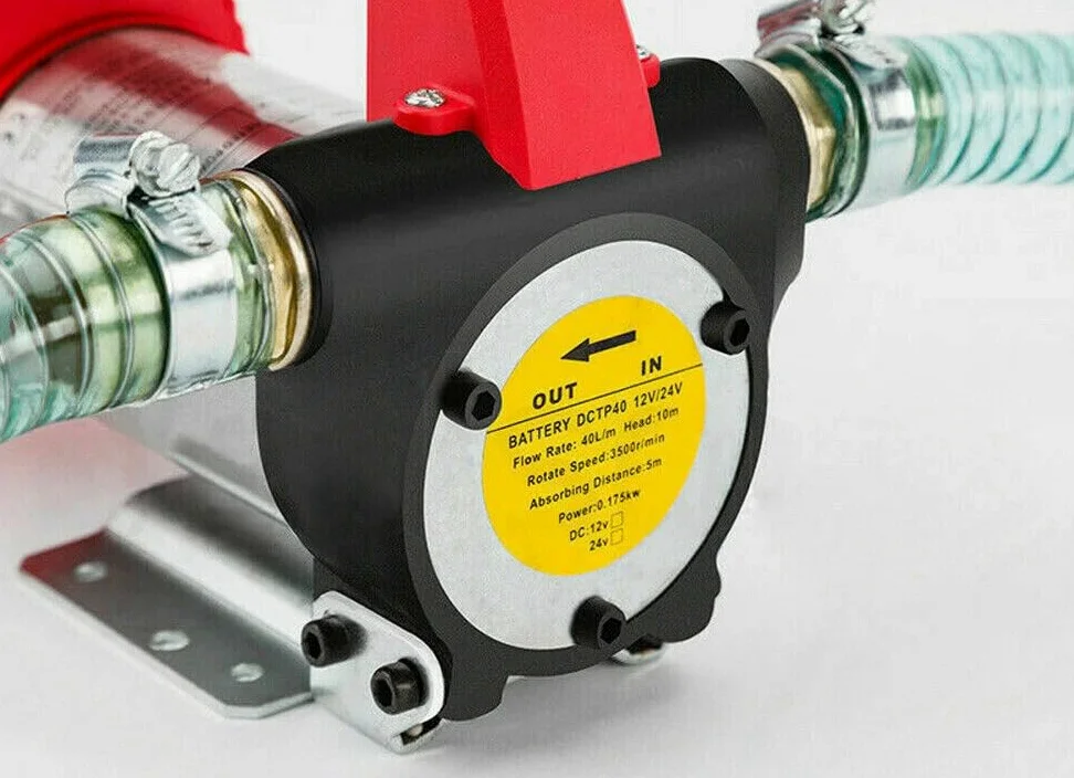 Bomba de Diesel Gasoil 12V 175W para transferir combustible con mangueras, 0-50 L/min