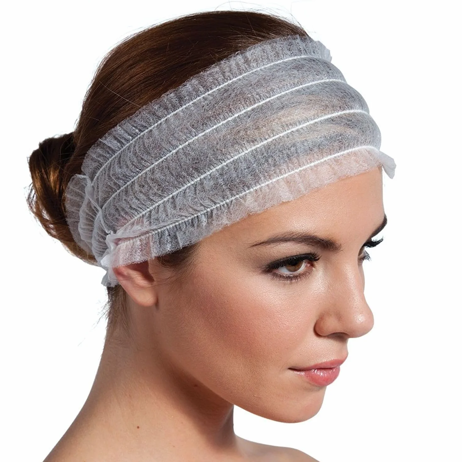 Diademas Desechables Banda Elástica Pelo, 100 PCS para Mujer, Profesional y Personal, Higiénicas, Spa Salón