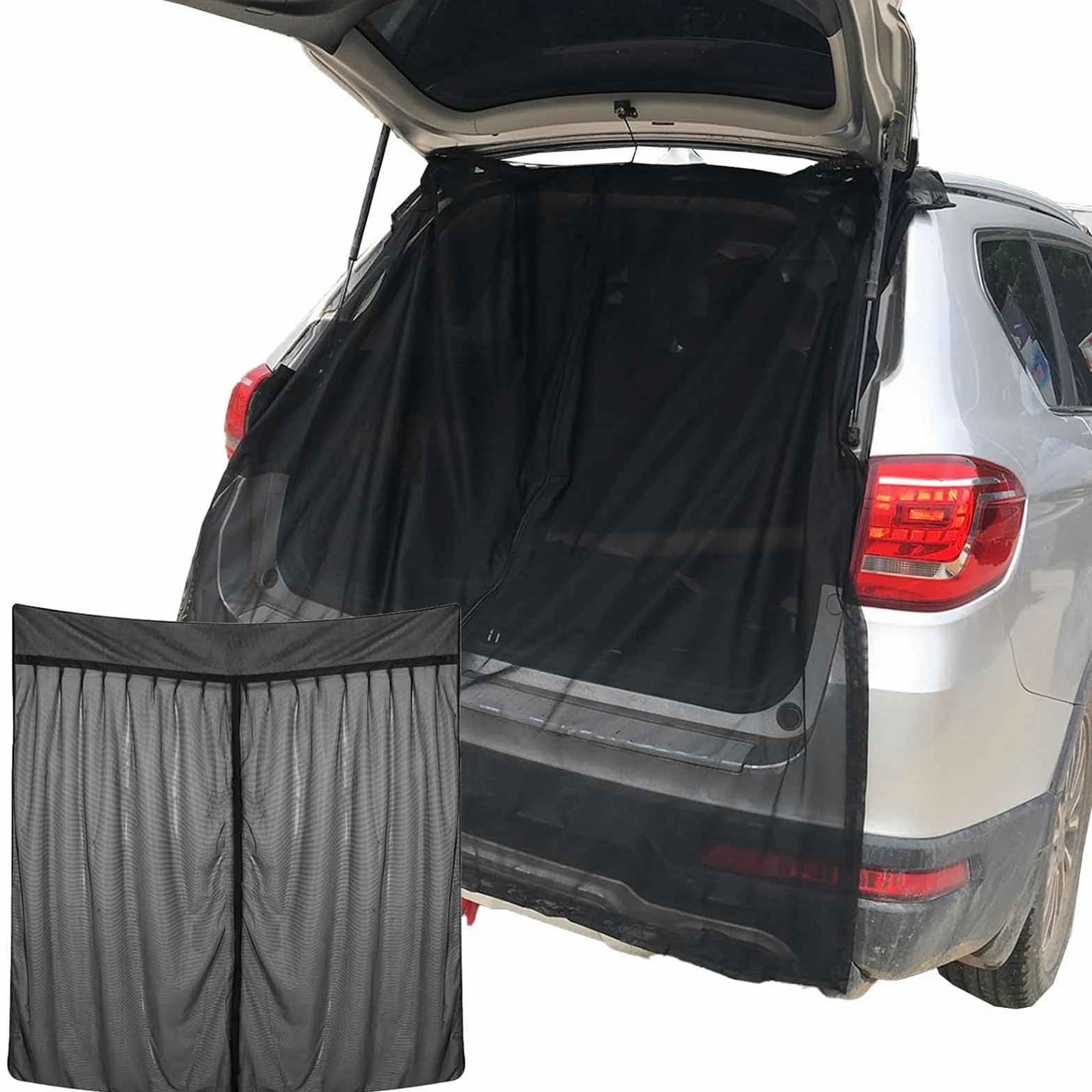 Cubierta Magnética para Maletero 165x210cm, Cortina Solar Divisoria para Coche SUV Caravana