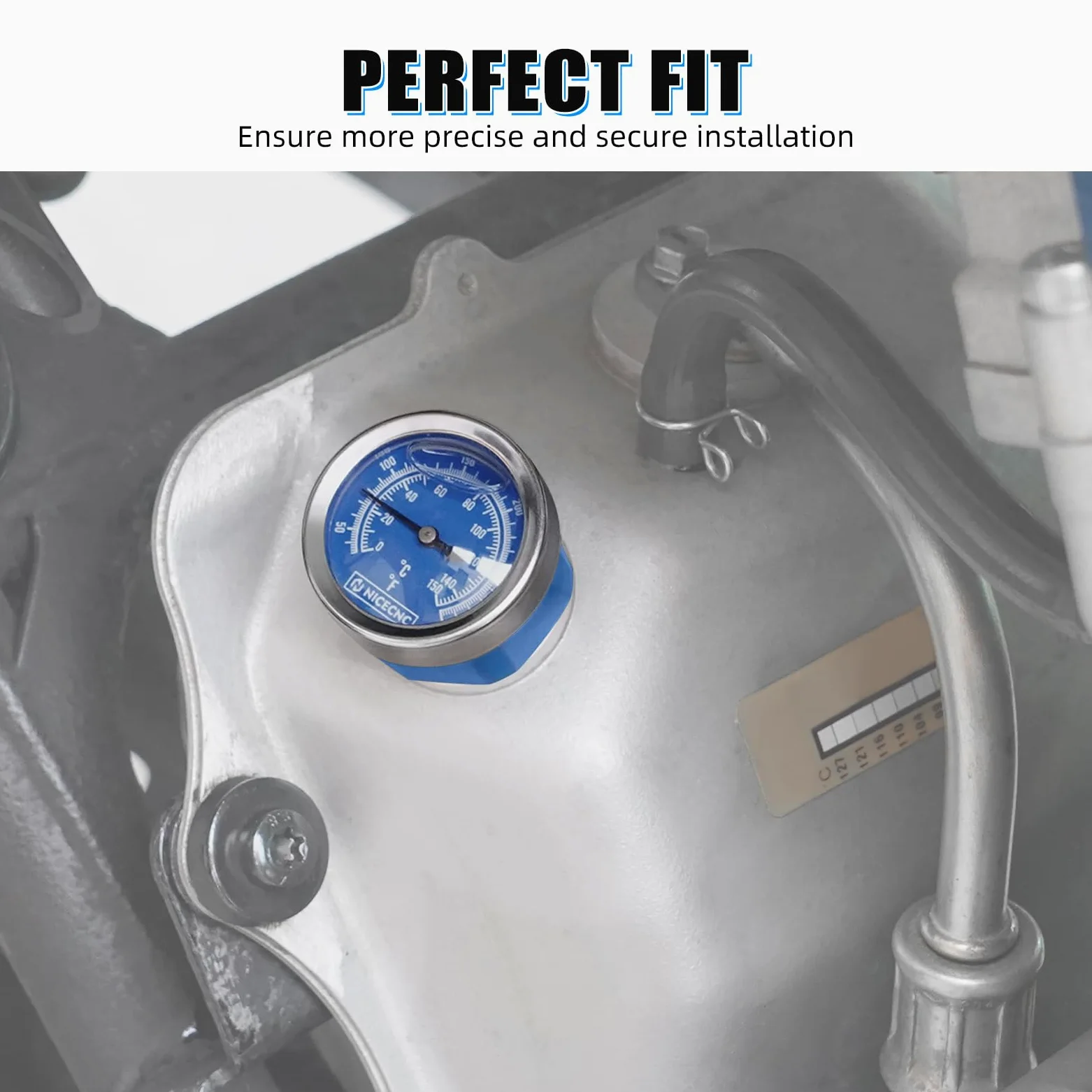 NICECNC Varilla de Aceite con Indicador de Temperatura Compatible with Yamaha Raptor 700 2006 2007 2008 2009 2010 2011 2012 2013 2014-2024, 700R 2006-2020 2021 2022 2023 2024, 700R SE 2010-2024 Rojo