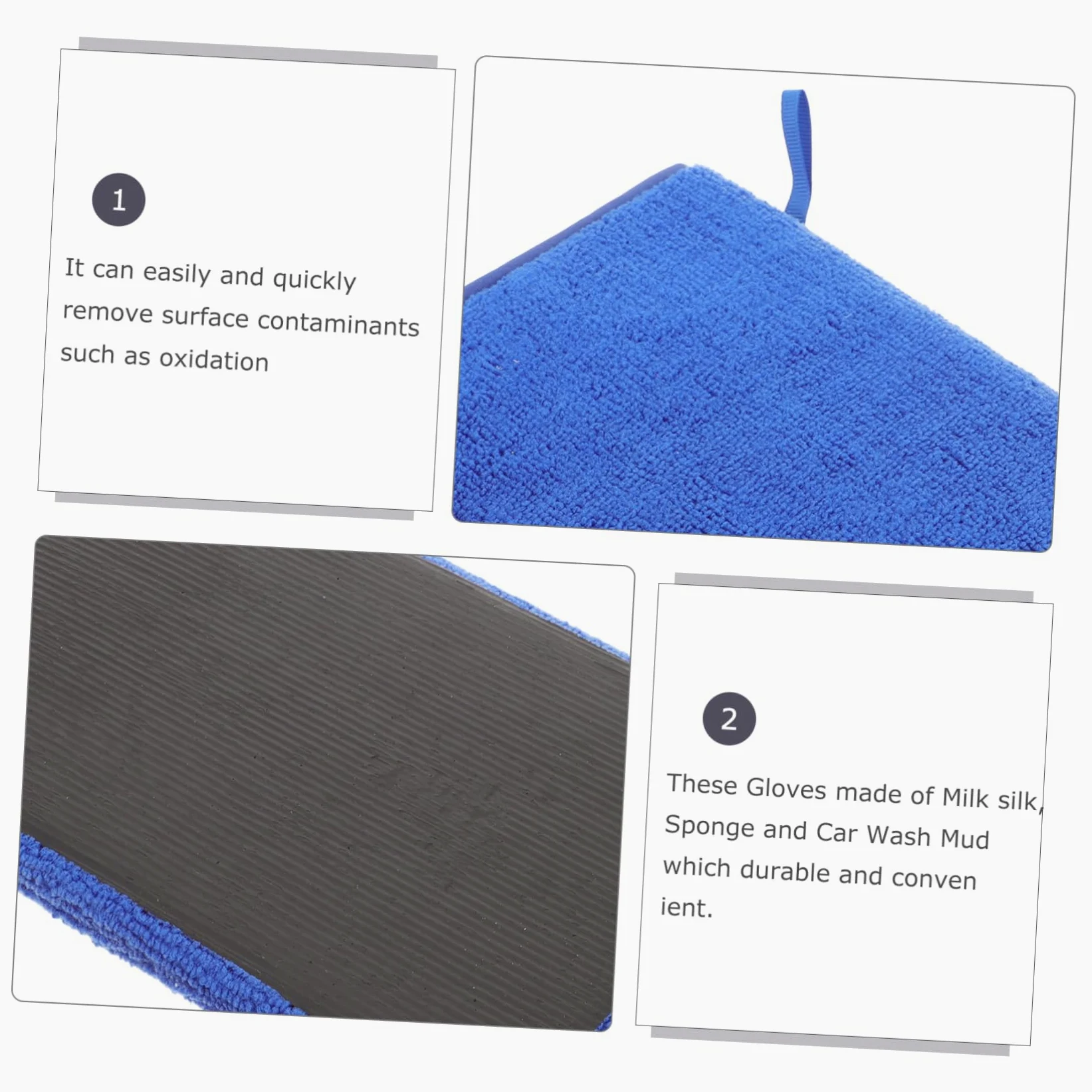 Mobestech 3piezas Guantes De Lavado De Arcilla para Automóviles Manopla De Limpieza De Superficie Elimina Contaminantes como Alquitrán y Polvo De Frenos Reutilizable y Fácil De Usar para