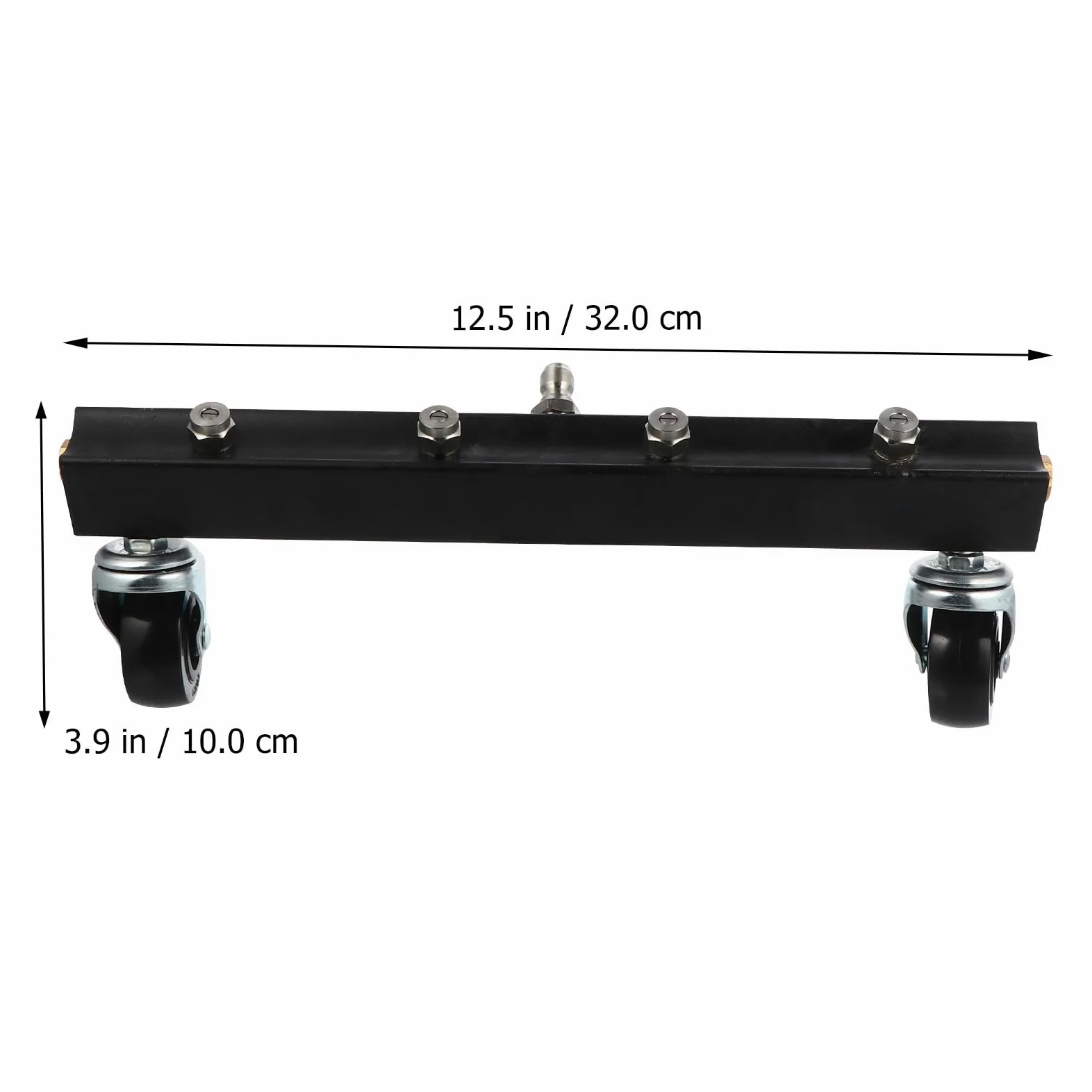 Limpiador de Tren de Aterrizaje para Hidrolimpiadora de Alta Presión Cepillo de Acero Inoxidable, Varillas Recta y Curva, Herramienta para Limpiar Bajos de Coches Ruedas