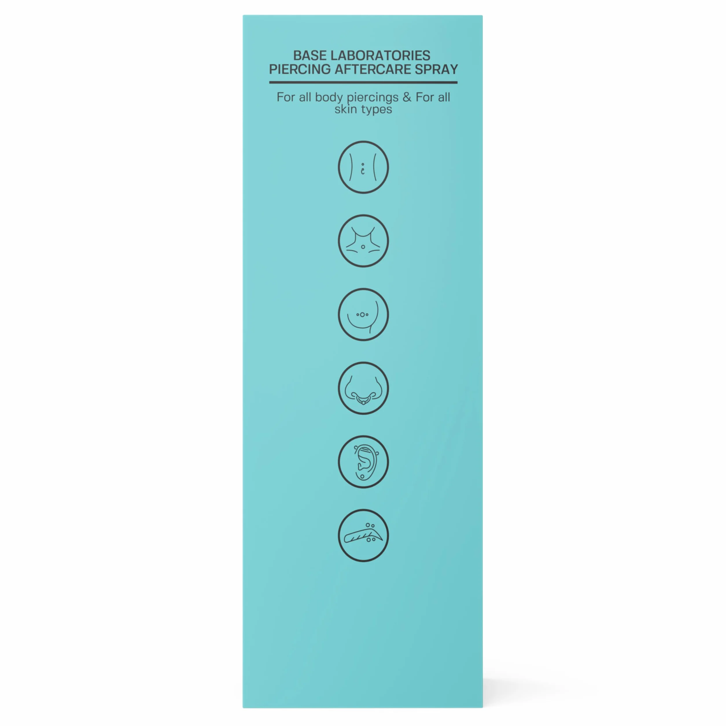 Base Labs Spray Cuidado Posterior Perforación Sal Marina 4oz Limpia Esteriliza Calma Solución Salina Piercings