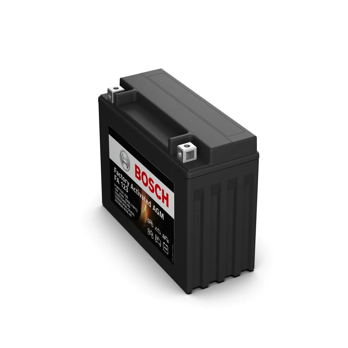 Bosch FA123 Batería para Motocicletas AGM 12V 330A 21Ah, para motocicletas, motos de enduro, scooters, quads, motos de agua,Compatible M4F47, M4F48, BTX24HL-BS, B50-N18L-A, B50-N18L-A3, SB50-N18L-AT
