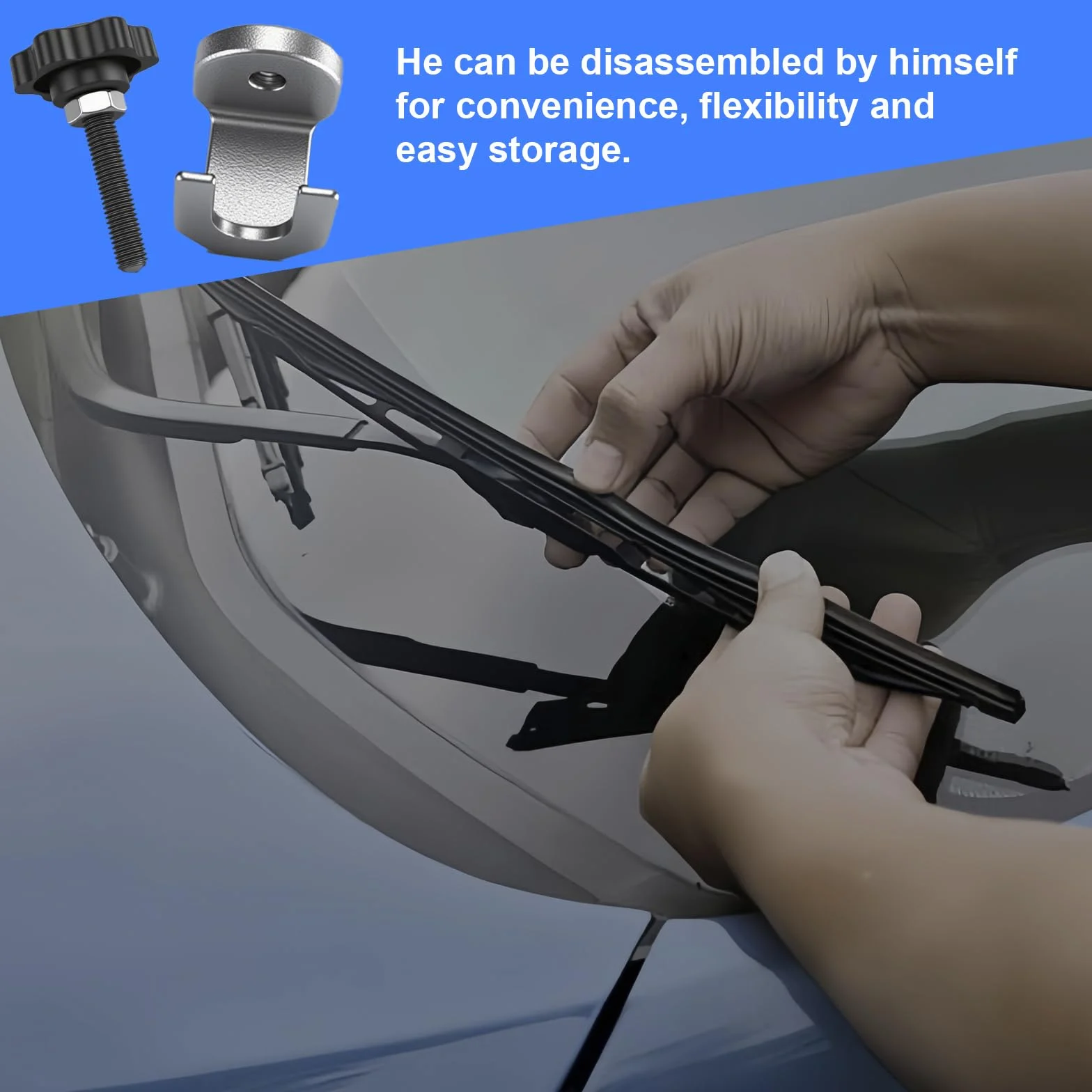 Extractor de brazo del limpiaparabrisas, herramientas de desmontaje del brazo del limpiaparabrisas, herramienta de desmontaje ajustable, extractor universal de brazo del limpiaparabrisas para coches