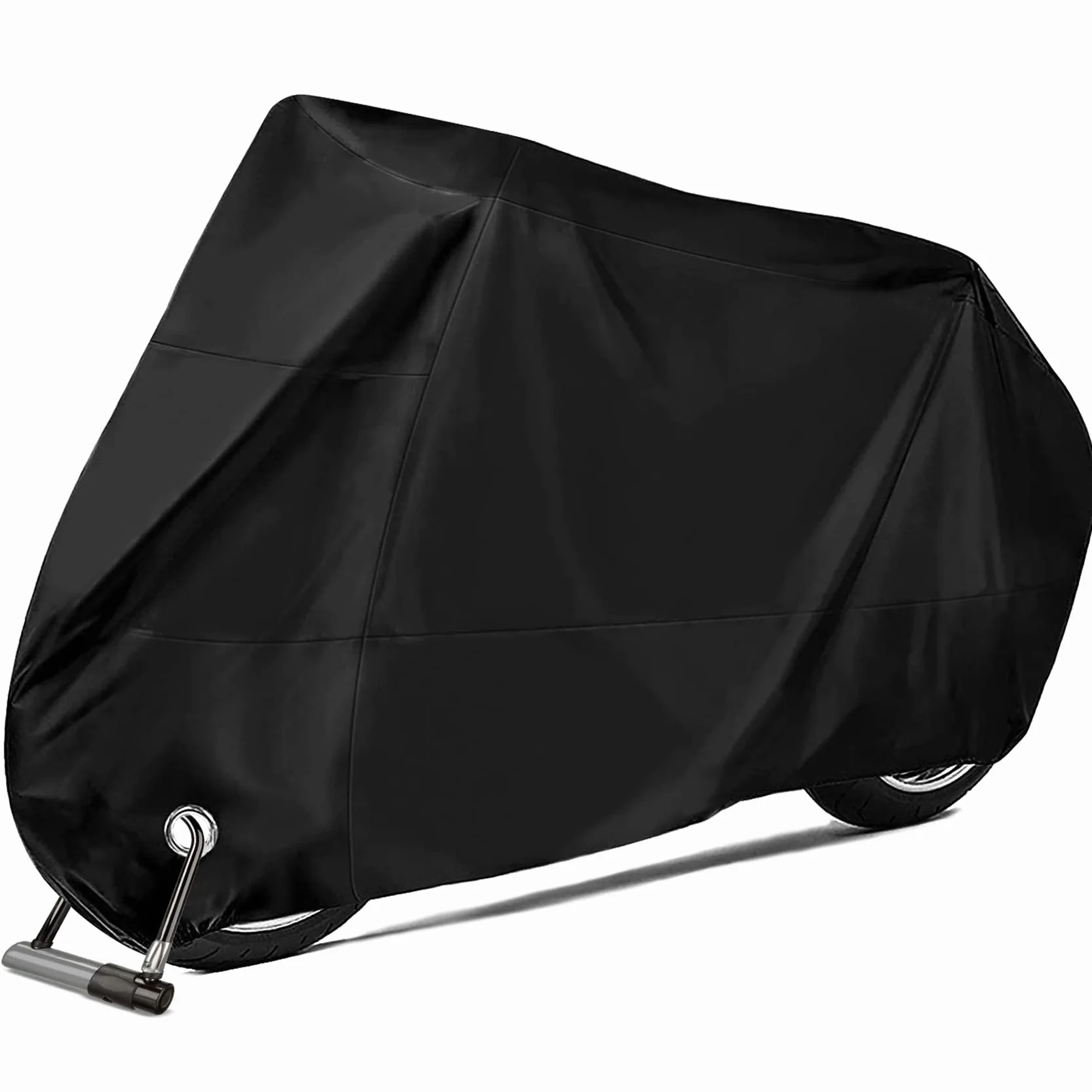 Funda para Moto, XXL Impermeable Motocicleta Outdoor&Indoor Poliéster Funda Scooter Bicicletas, Antipolvo/UV protección, Lona para Interior y Exterior con Orificios de Bloqueo, 245x105x125cm