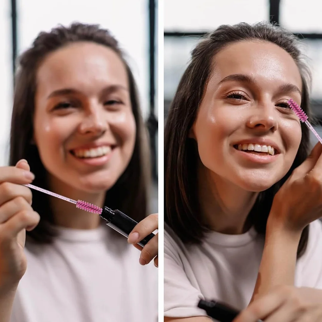 Set de 50 Cepillos Desechables para Pestañas y Labios para Maquillaje