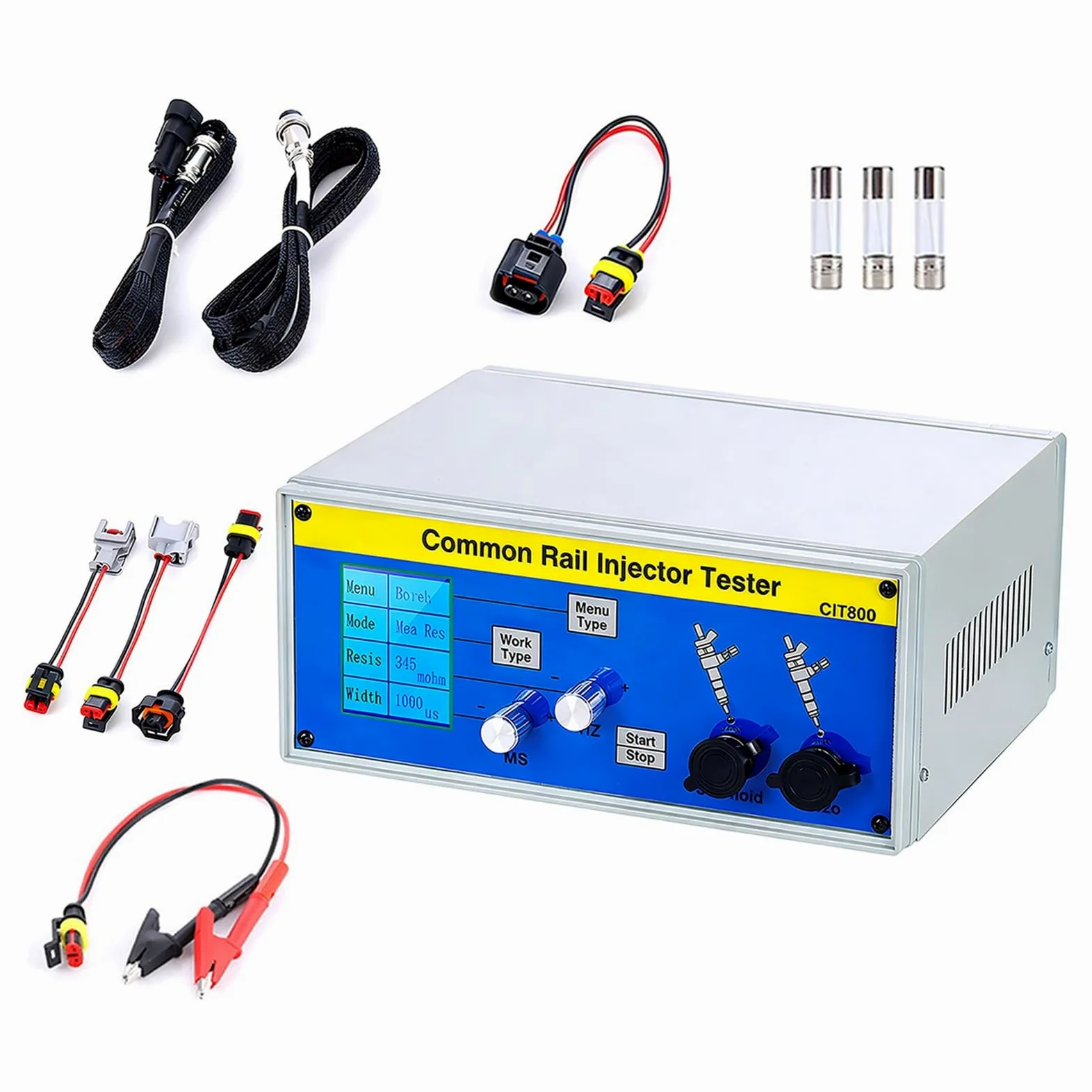 Herramienta de Calibración de Inyectores para Especialistas Diagnosis/Probador de Inyectores Diesel para Uso Pesado,Tester Common Rail para Flujo de Carburante(CIT800)