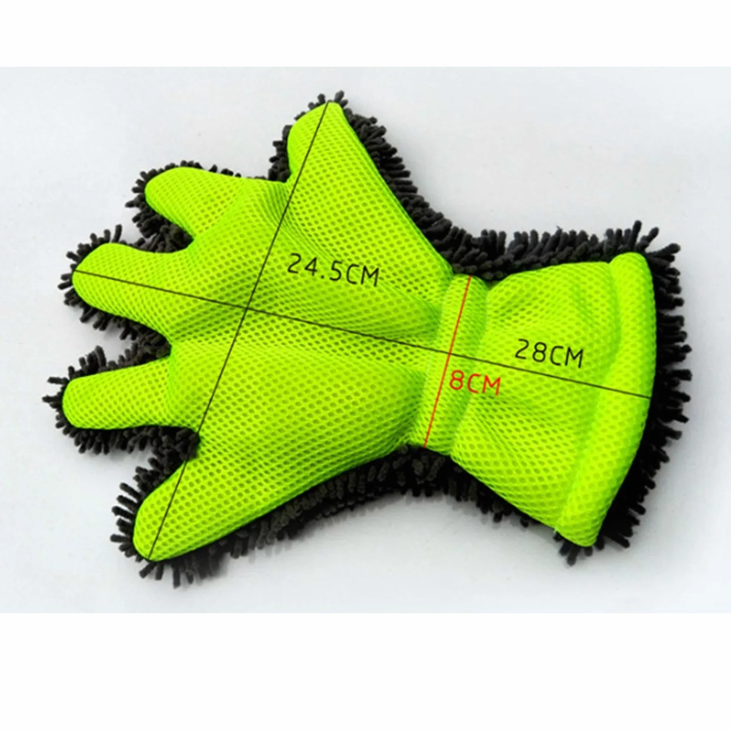 Genérico Guantes Guantes de Lavado de Coches Lana Fina Chenille Guantes de Dedo Microfibra Guante de Lavado de Coches Mitt Cepillo de Lavado Paño de Limpieza Herramientas de Limpieza de Coches