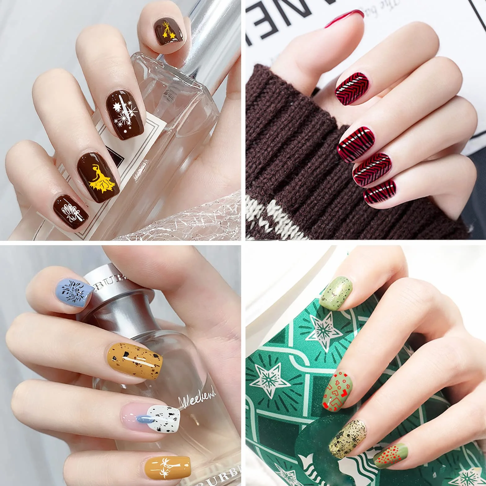 Biutee Nail Art Stamping 30 Placas con Sello y Rascador, Estampacion Uñas