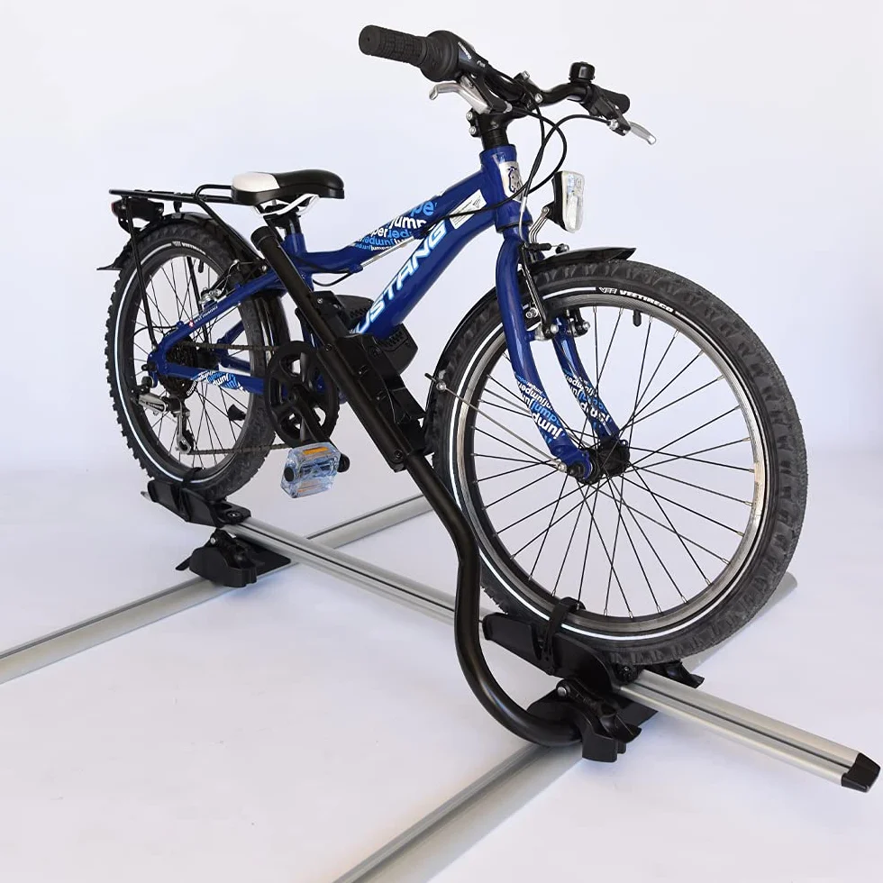 Portabicicletas Farad Pesio Black Edition 2025, universal, diseño negro mate, montaje rápido, compatible también con bicicletas eléctricas con marco de hasta 100 mm, homologado hasta 25 kg