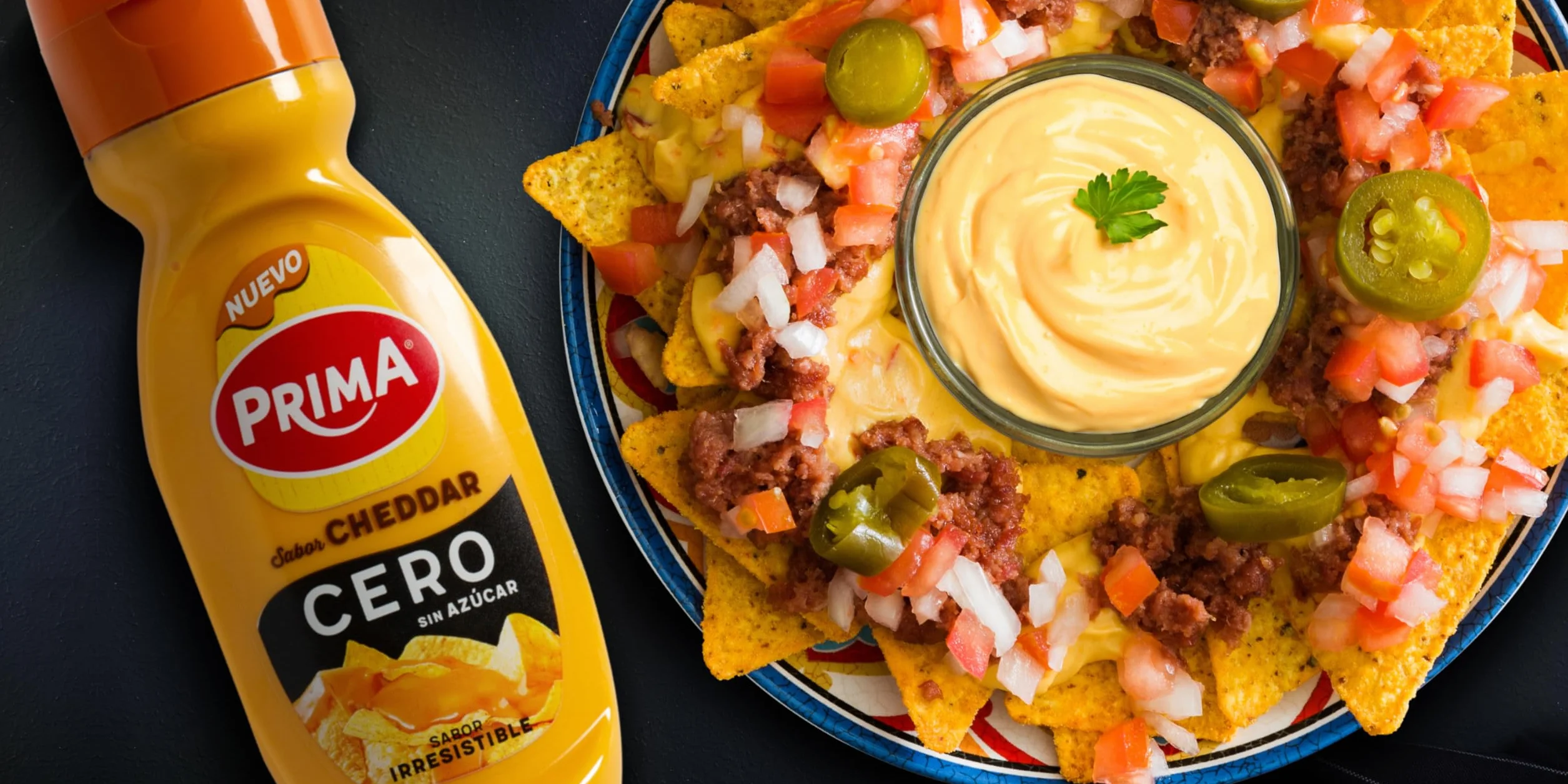 Prima salsa Cheddar Cero 260 gr Sin azúcar añadido
