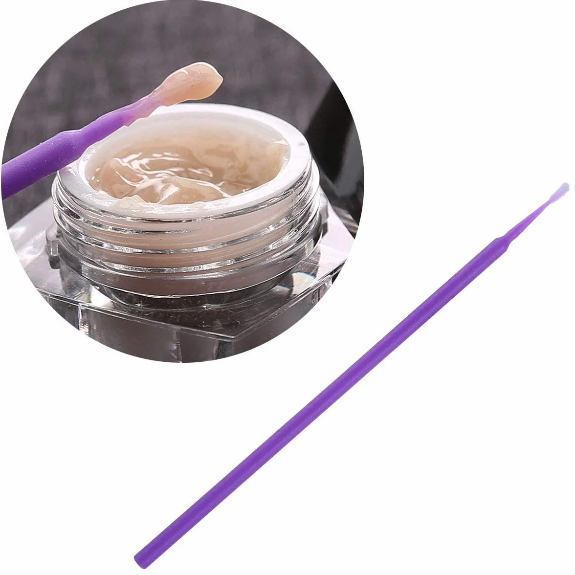 200PCS Microcepillos Aplicadores Desechables para Extracción de Pestañas, Maquillaje, Nail Art y Limpieza