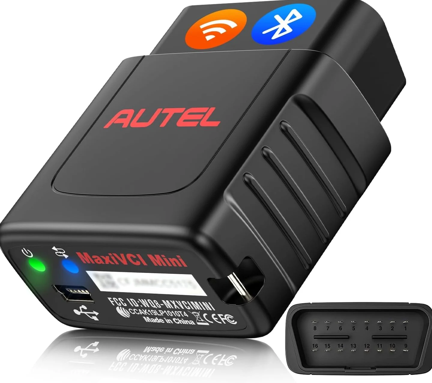 Autel MaxiVCI VCI Mini Interfaz Diagnóstico Inalámbrico, Funciona con Autel MaxiCOM MK808BT Pro MP808BT Pro MK808S-TS MX808S-TS MP808S-TS MK808TS MP808TS, 2026 Dongle Inalámbrico Vehículo Más Nuevo